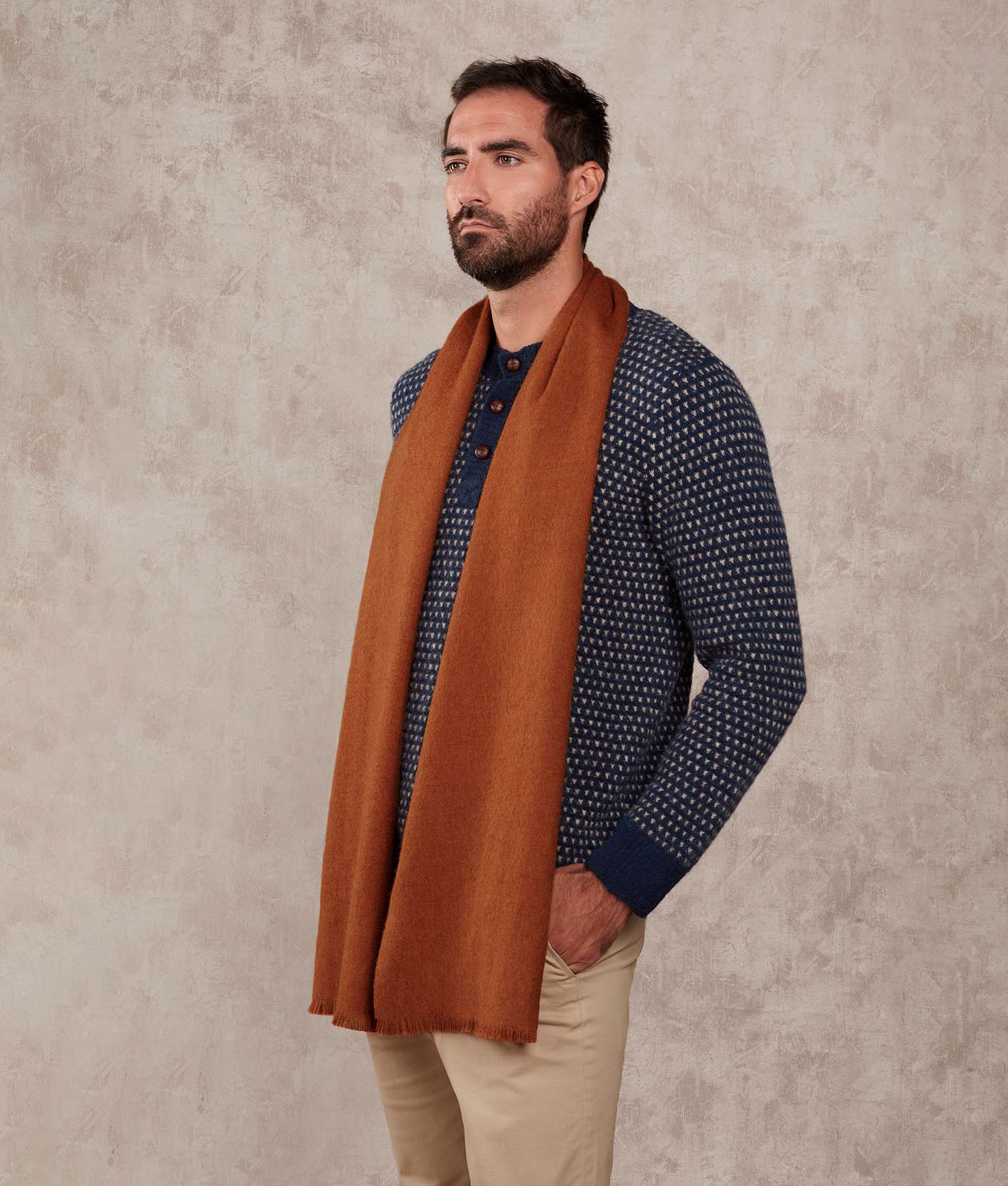 Brushed Scarf - Umber Brown