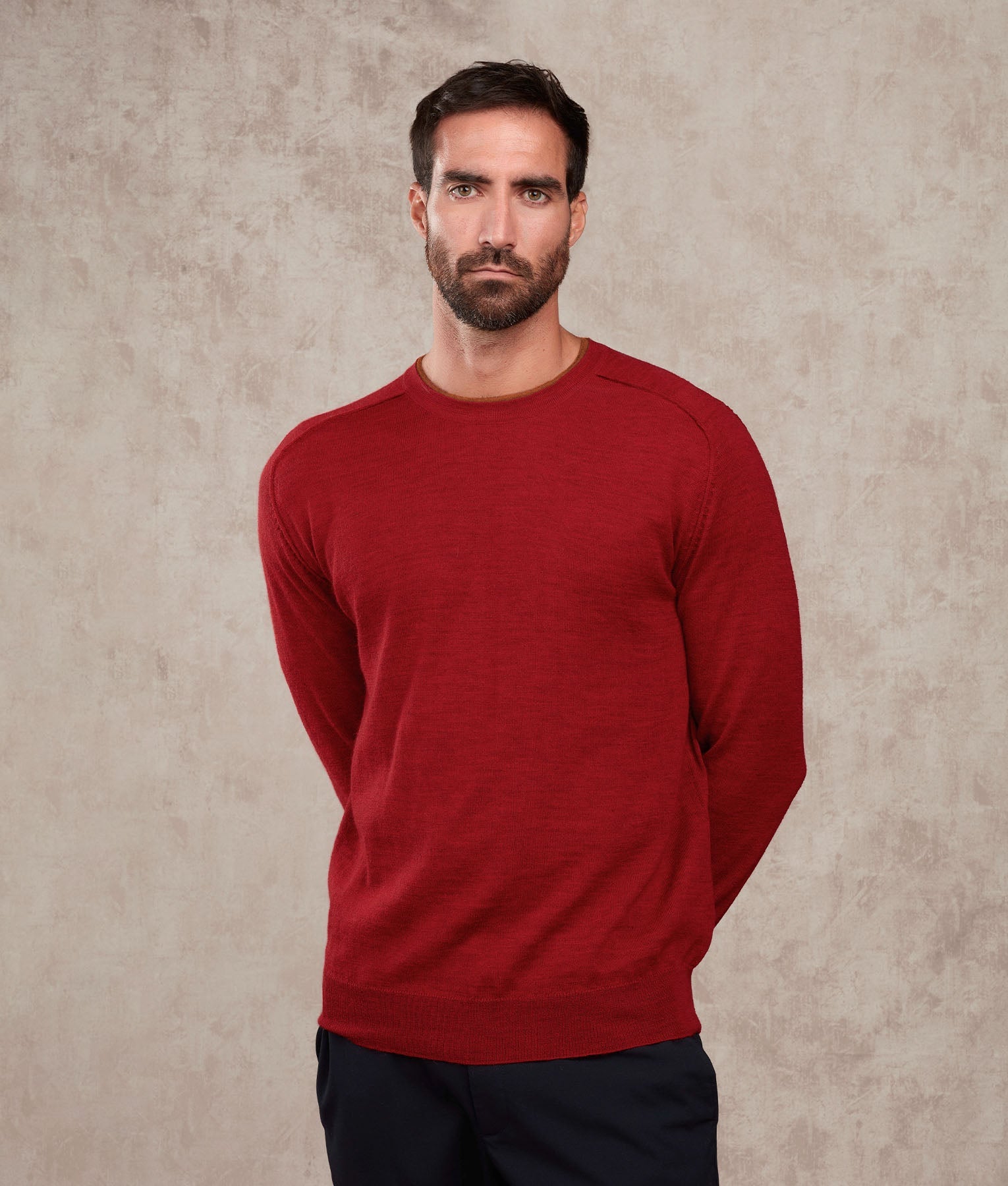 Classic Jersey Saddle Shoulder Crew - Sauce And Adobe