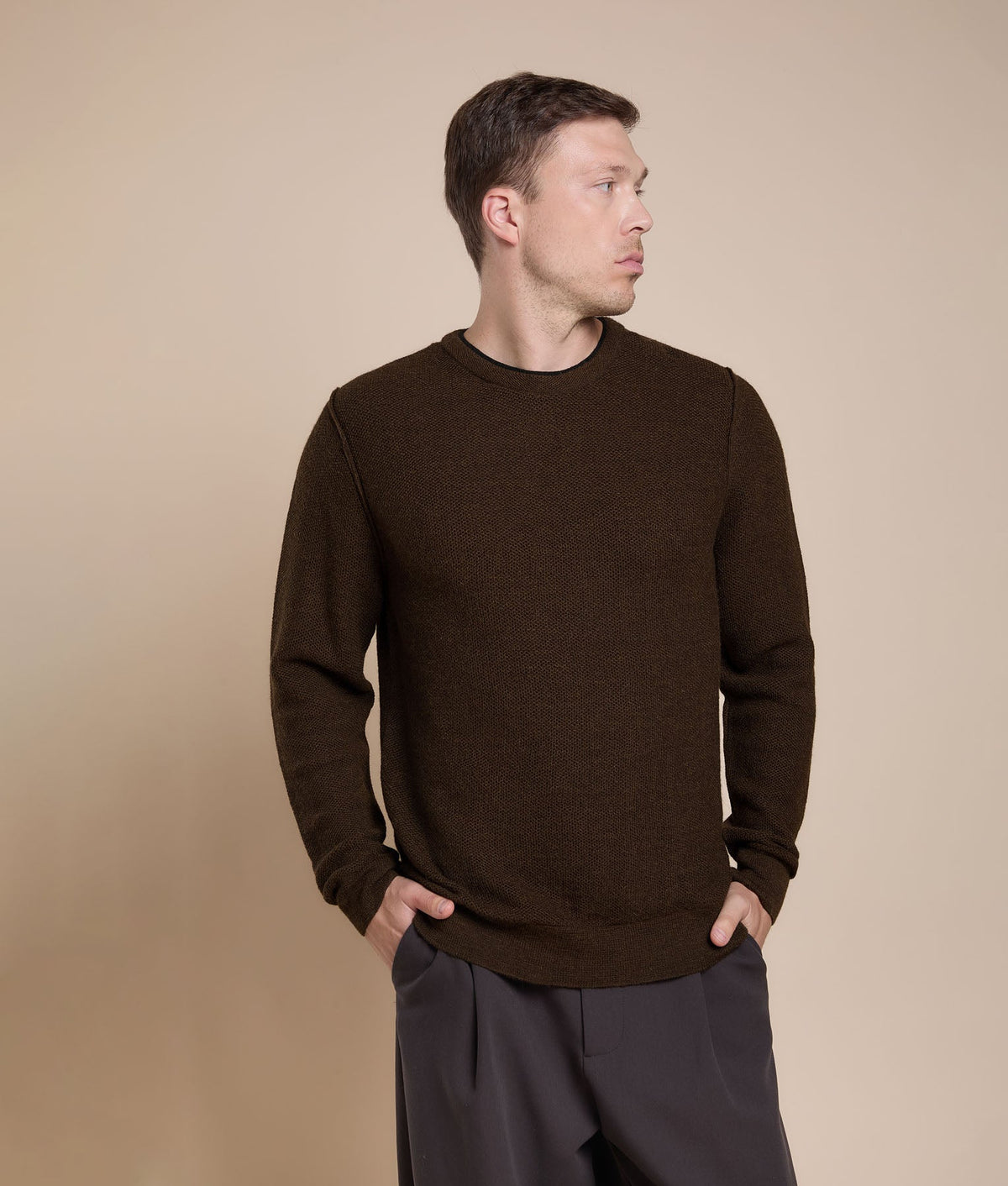 Basic Honeycomb Knit Sweater