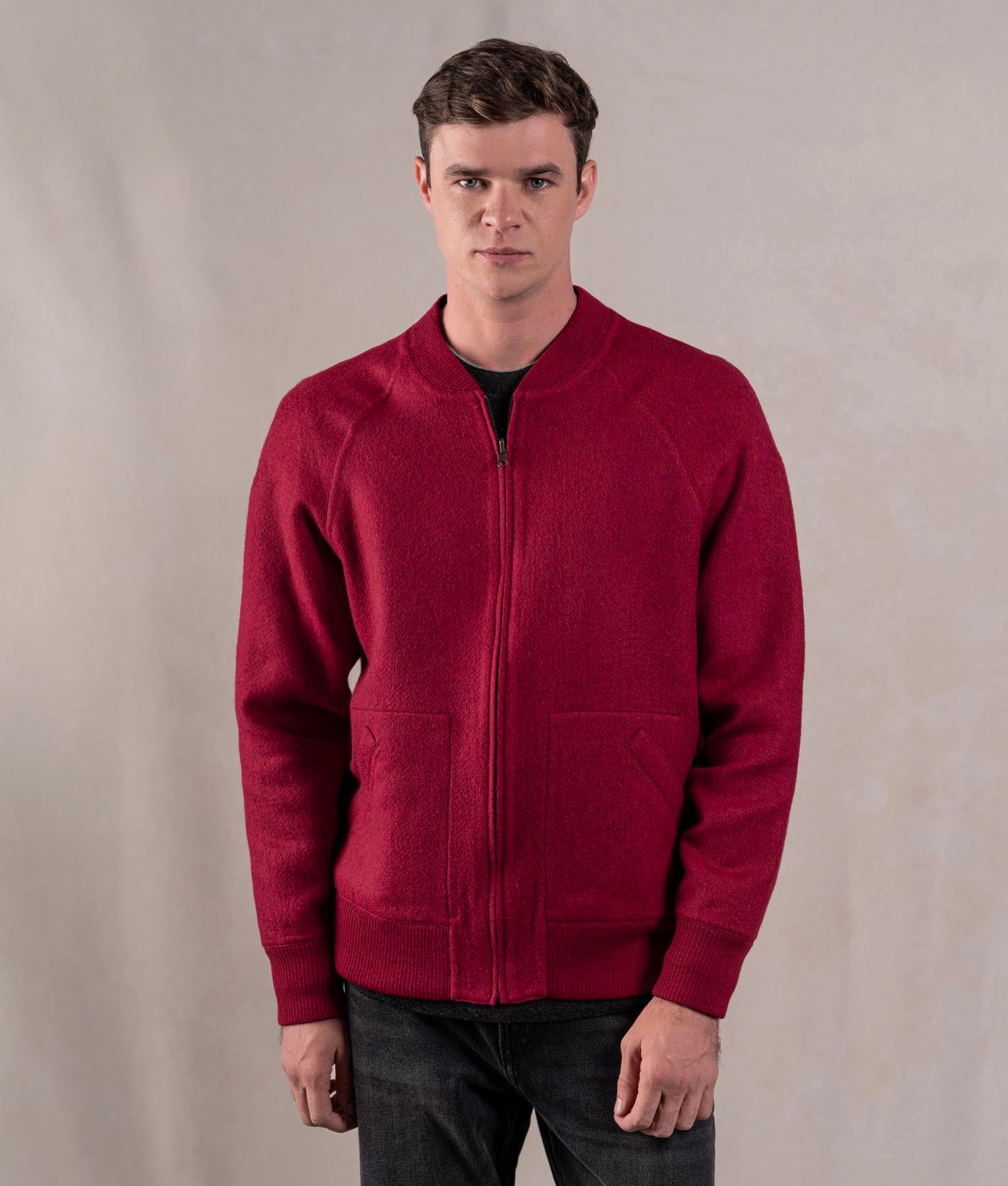 Reversible Bomber Jacket - Black And Red