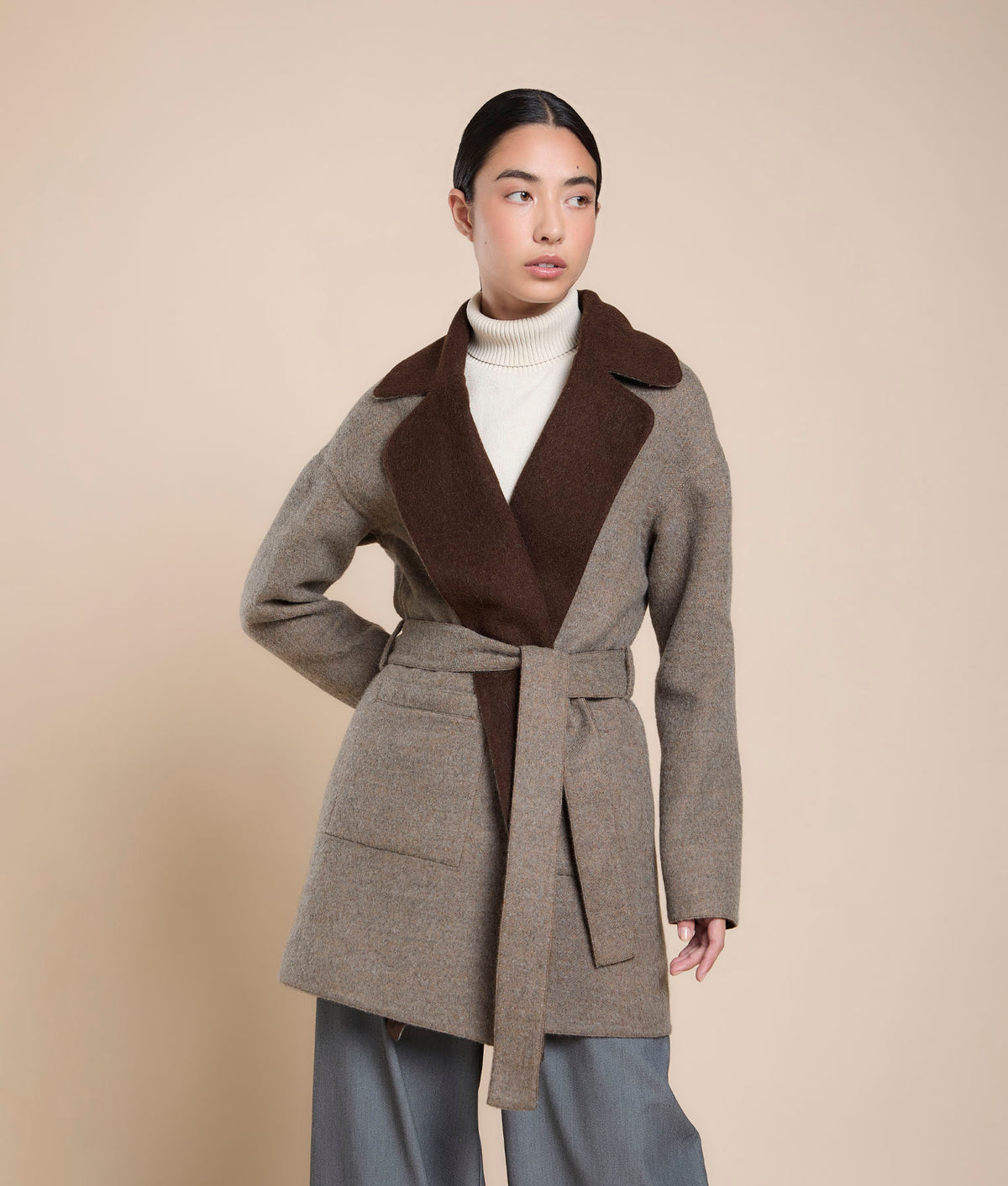 Reversible Wrap Coat