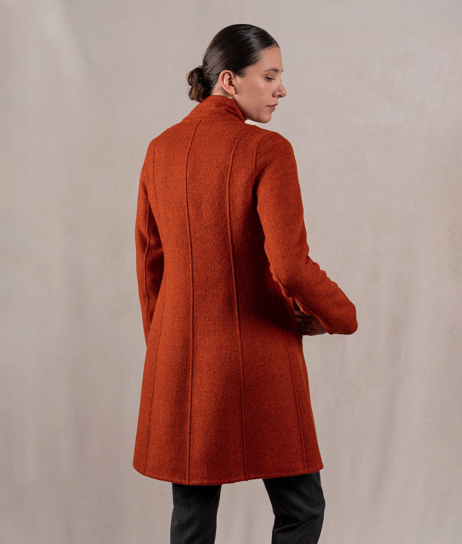 Reversible Soft Coat - Roof Terracotta And Camel