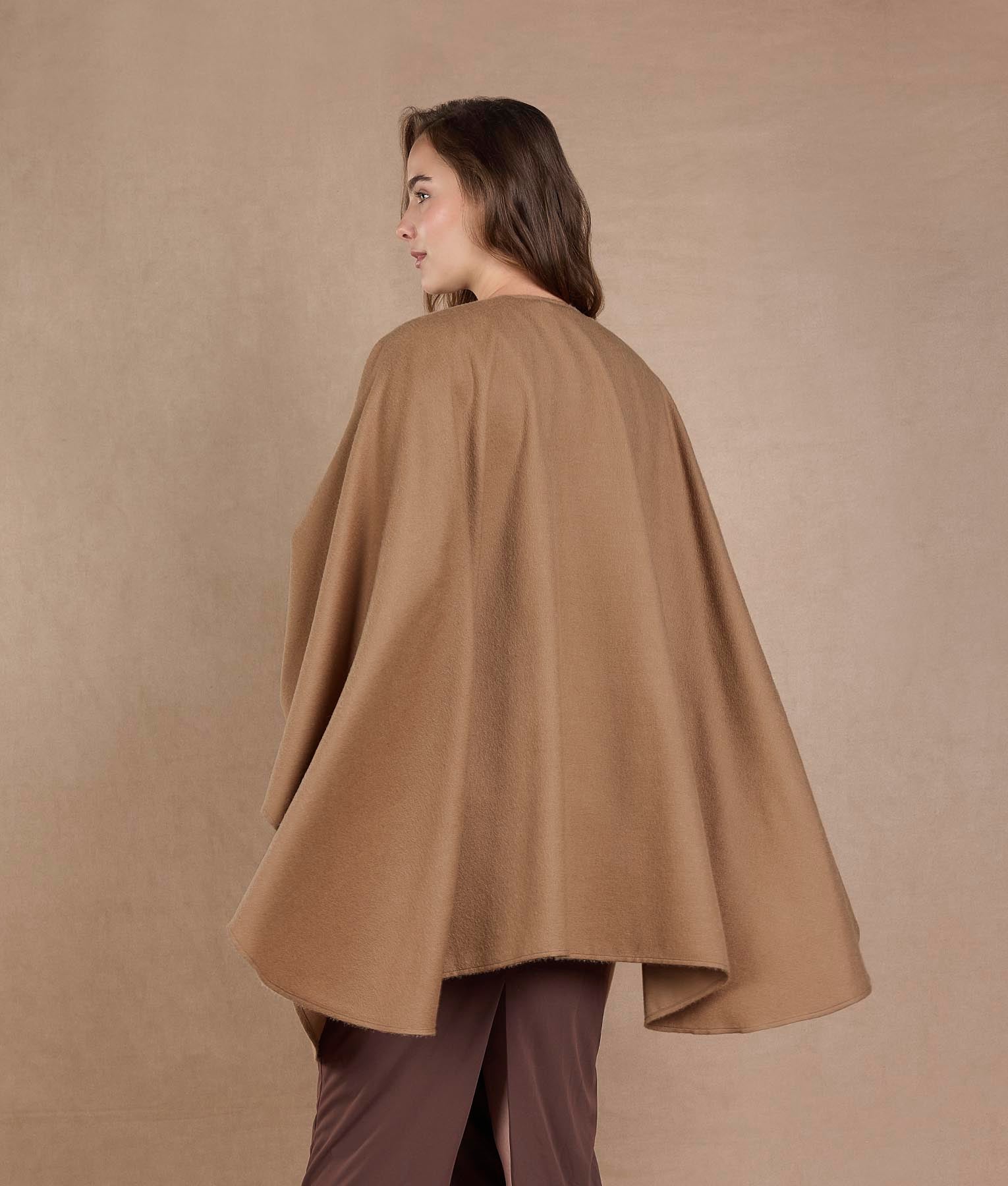 Ruana Baby Alpaca - Tabaco Brown