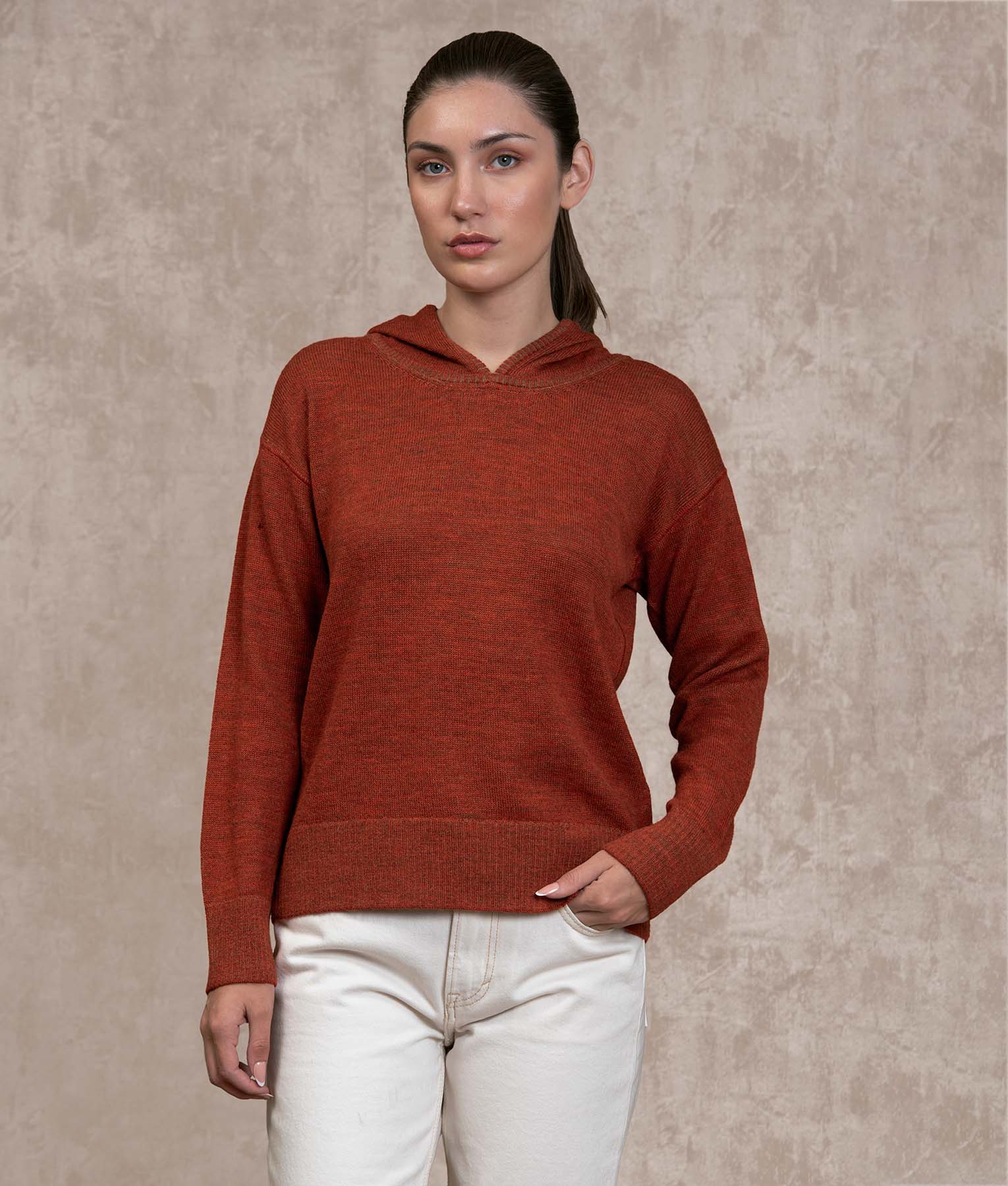 Oversize Sweater - Mocha And Bossa Nova Bisque