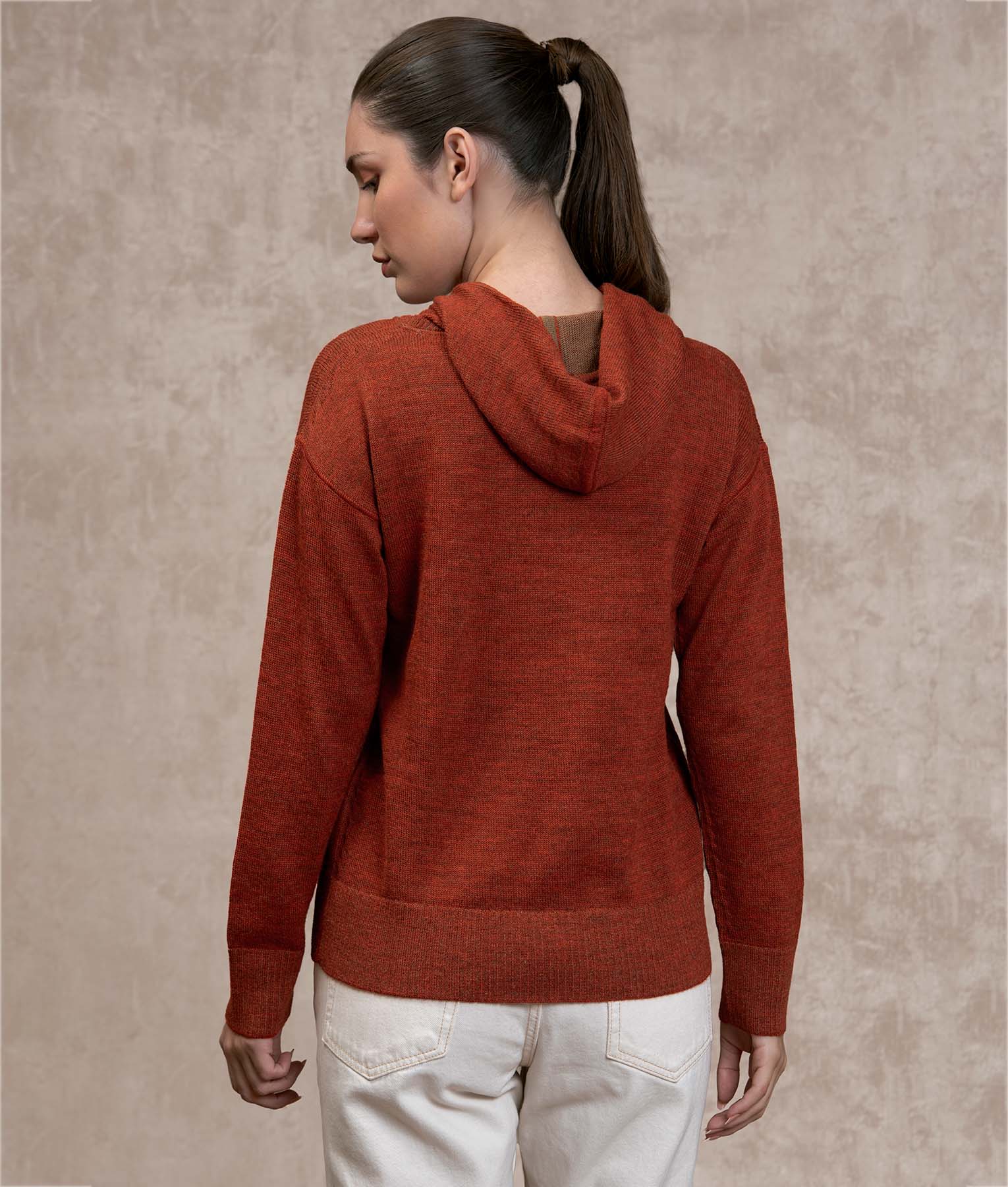 Oversize Sweater - Mocha And Bossa Nova Bisque
