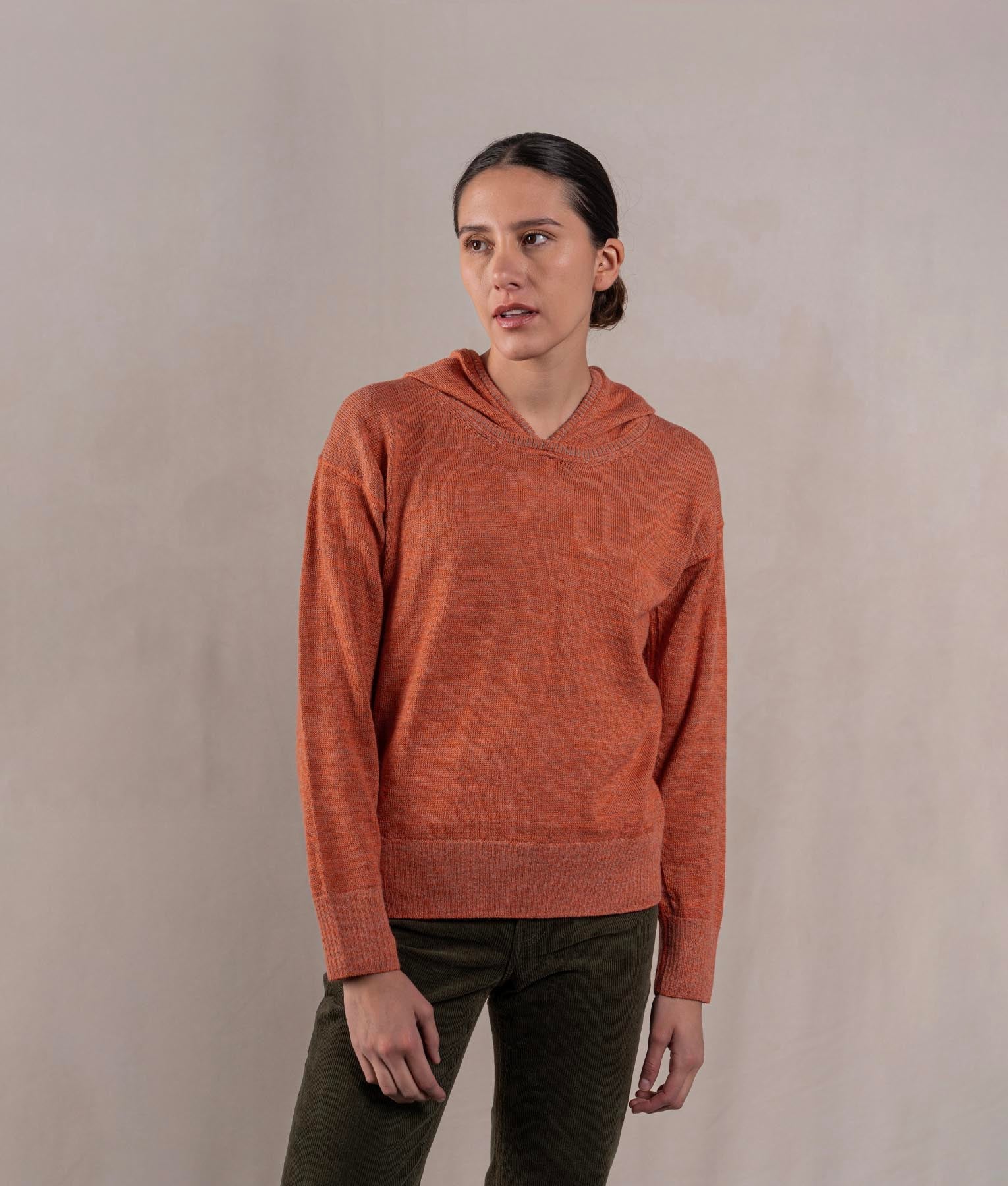 Oversize Sweater - Terracotta Heathered And Sand Beige