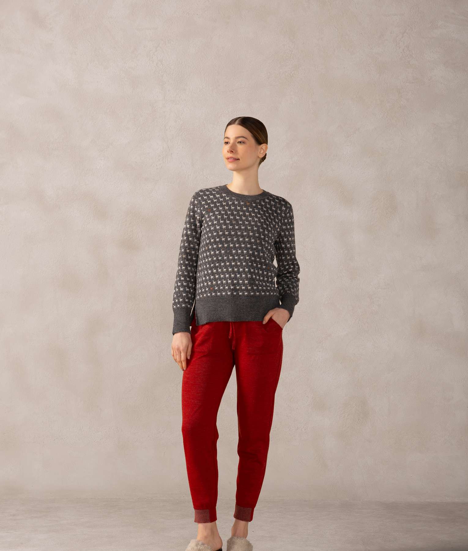 Basic Track Pants - Red And Gray Chili Pepper Magnet