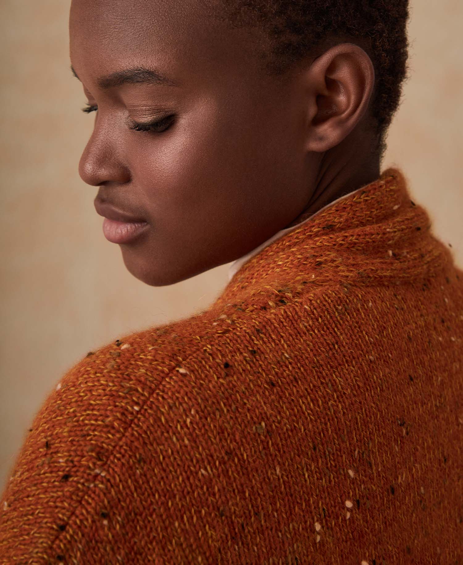 Kimono Coat With Pockets - Orange Apricot