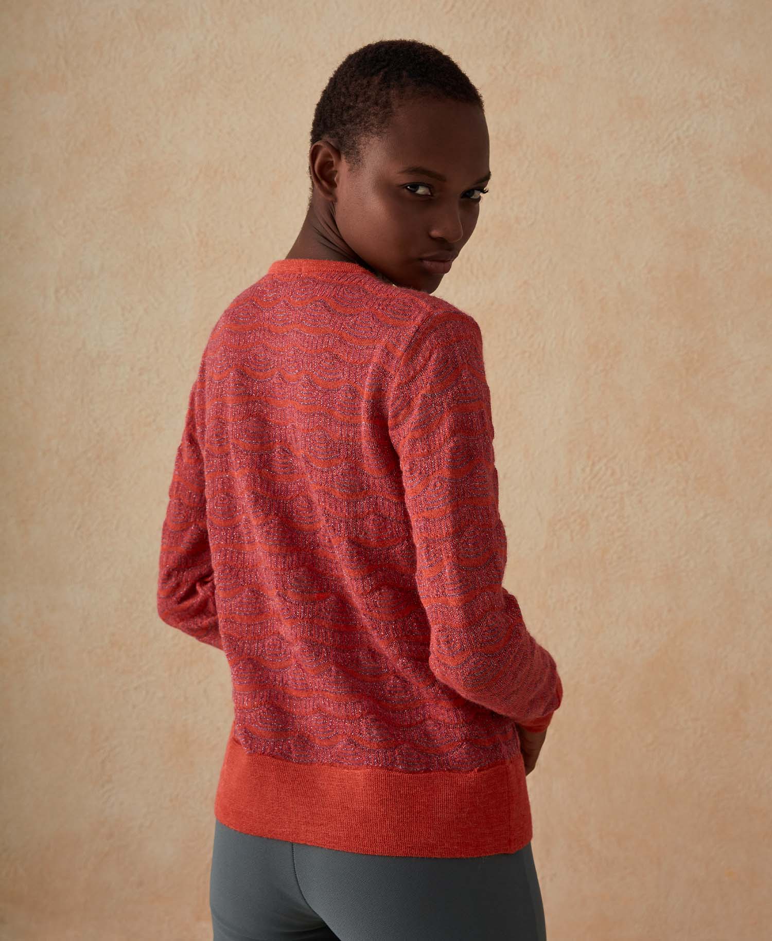 Transfers Basic Sweater - Summer Fig And Lavender Crystal