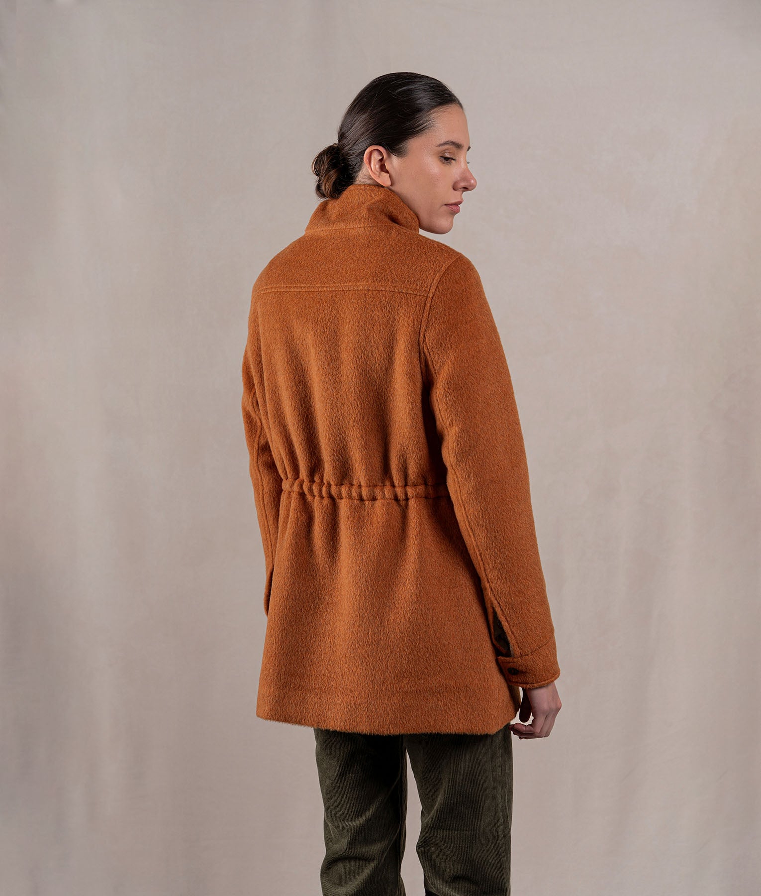 Easy Fit Cargo Coat - Umber Brown