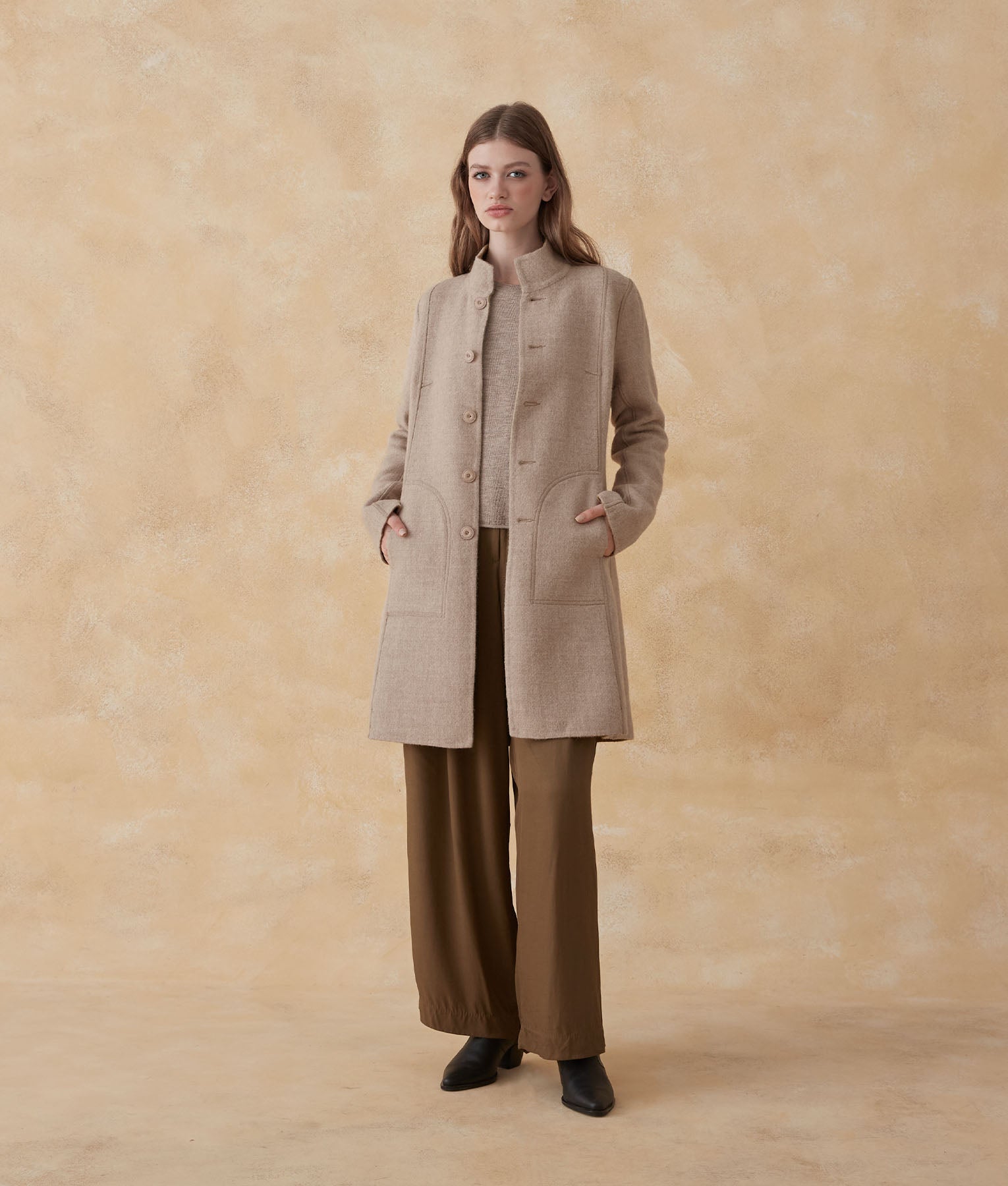 Soft Reversible Baby Alpaca Coat
