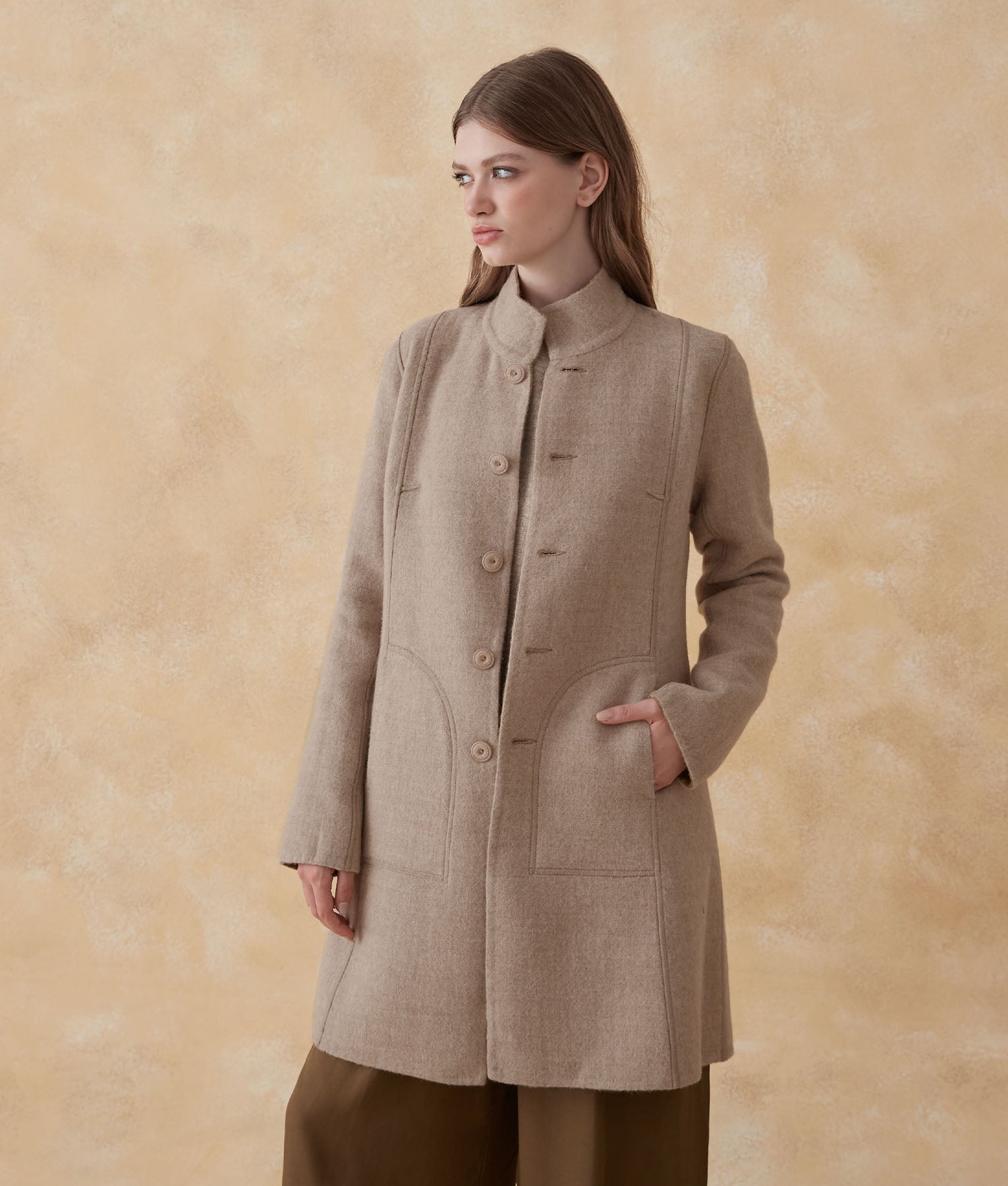 Soft Reversible Baby Alpaca Coat