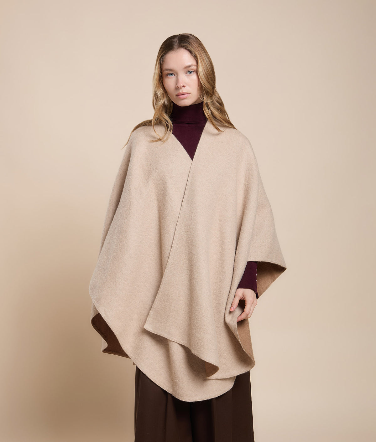 Baby Alpaca Reversible Soft Cape