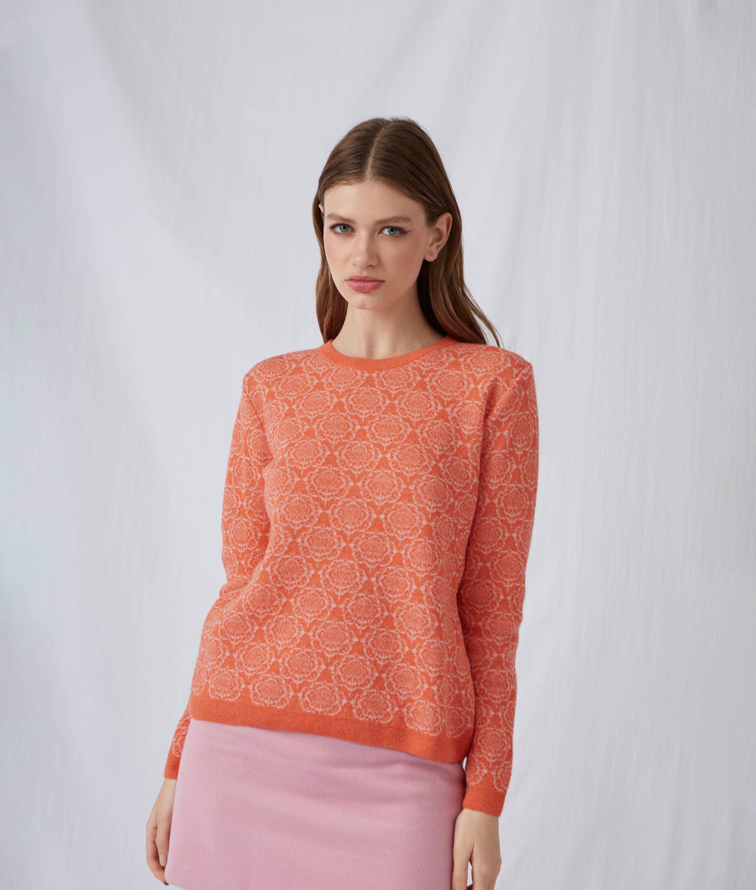 Transfer Flowers Basic Sweater
