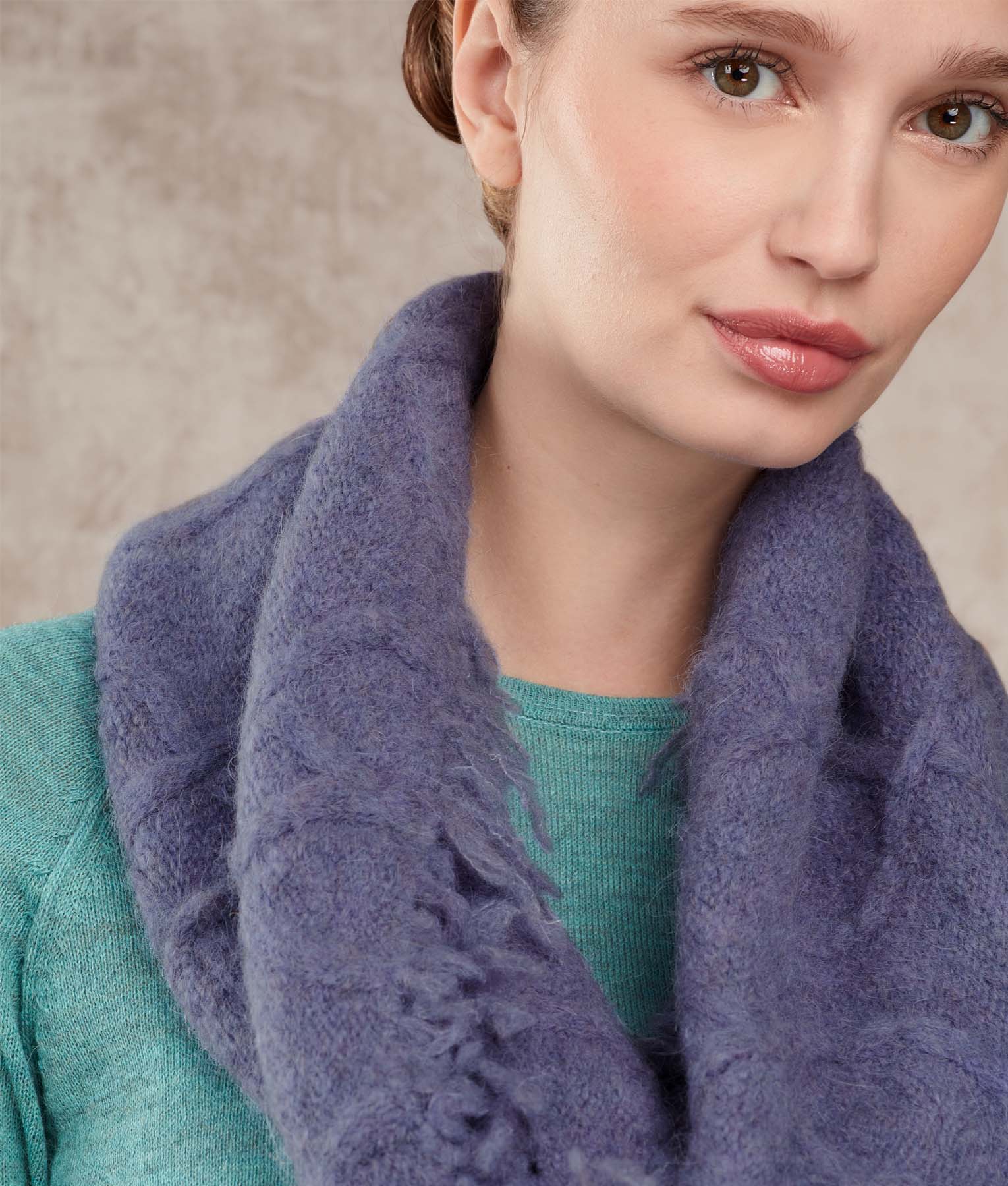 Aran Collar - Lilac Melange