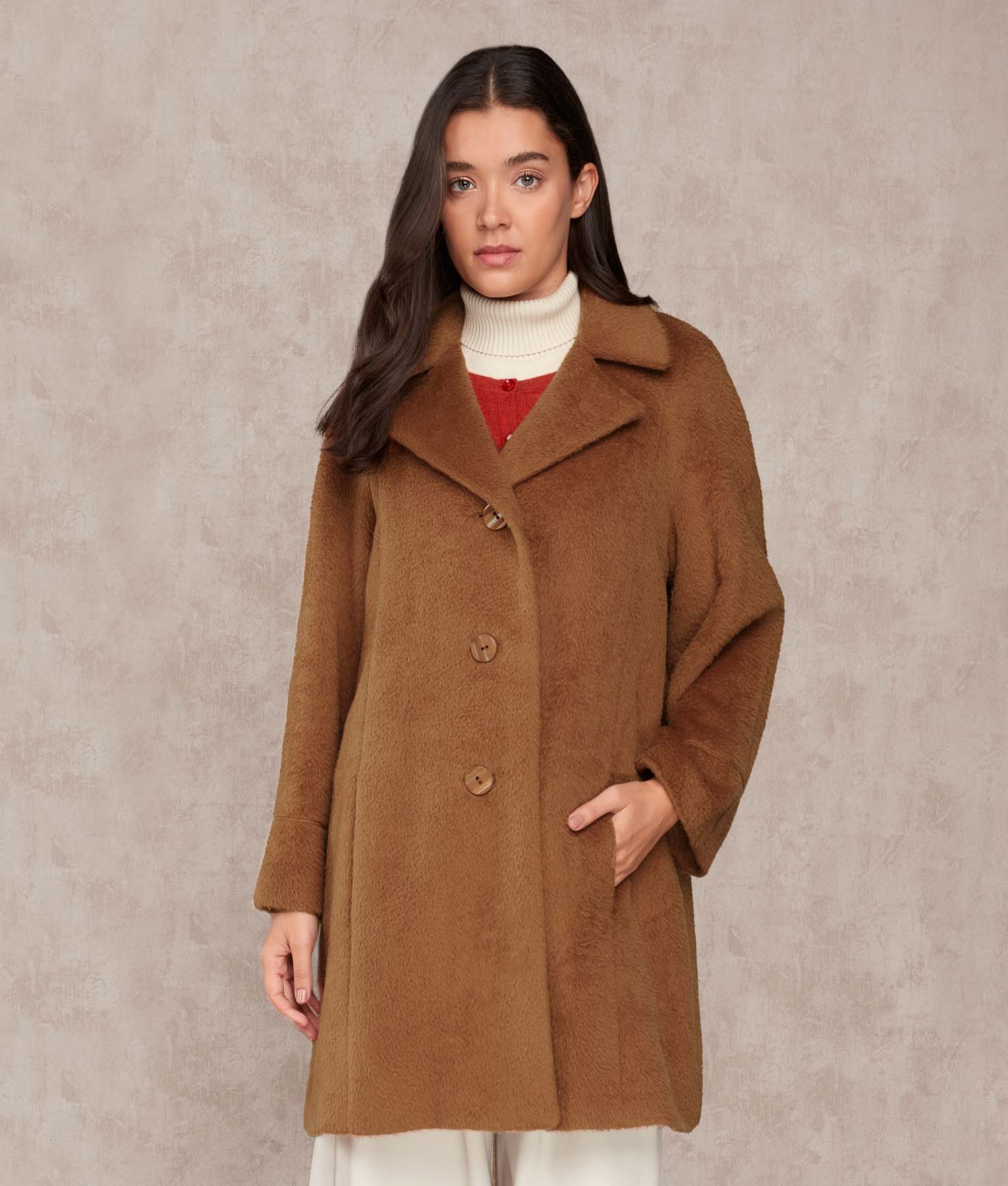 Swing Suri Coat - Toasted Coconut