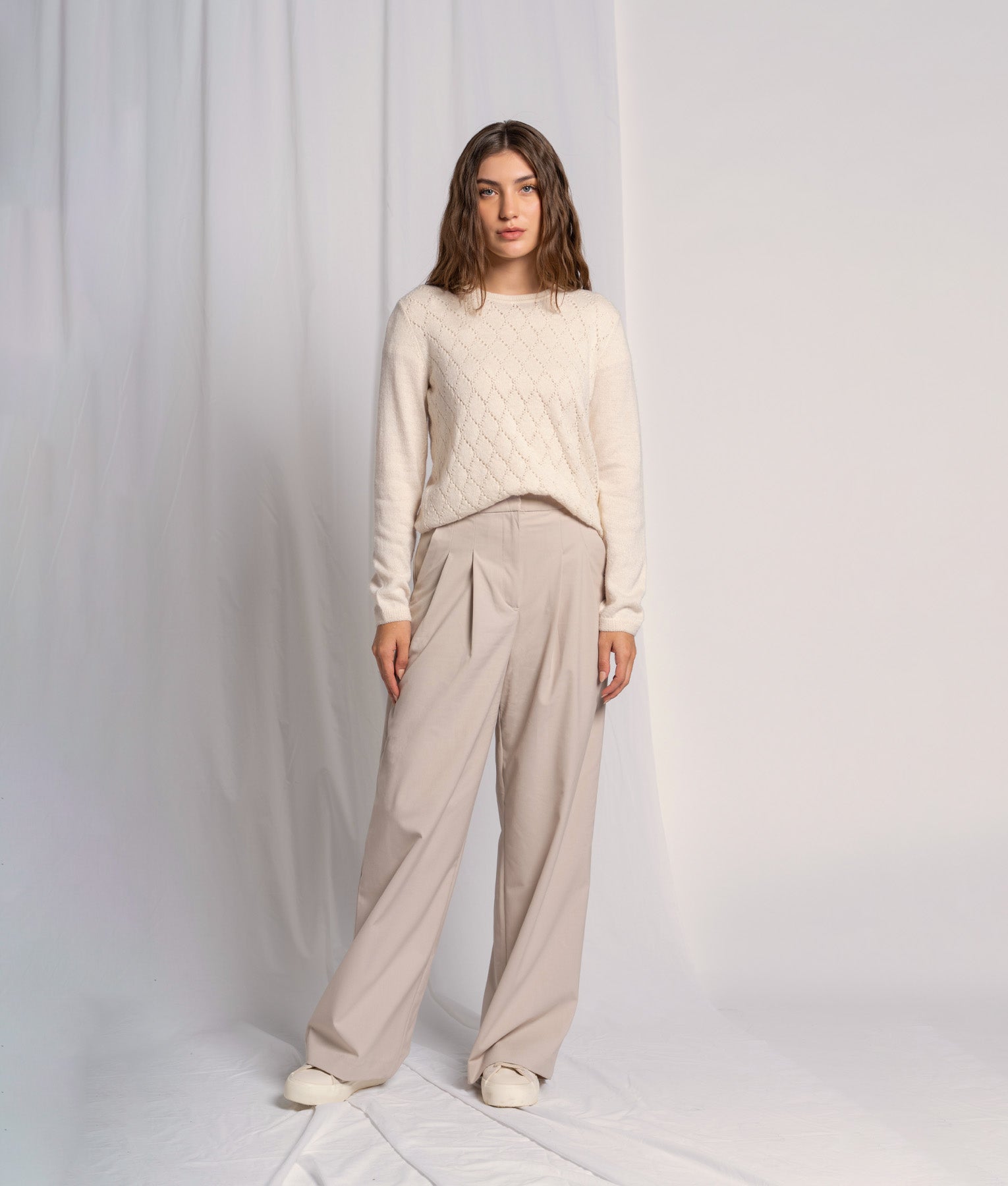 Lacy Argyle Sweater