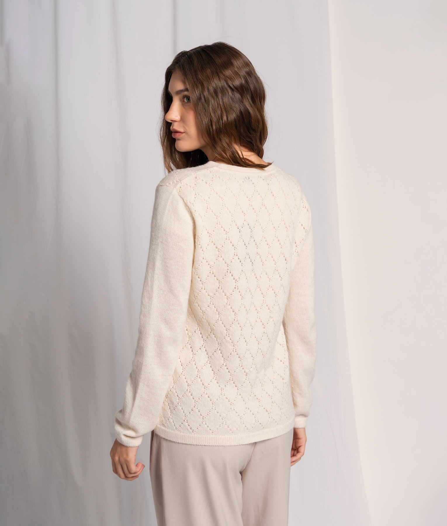 Lacy Argyle Sweater