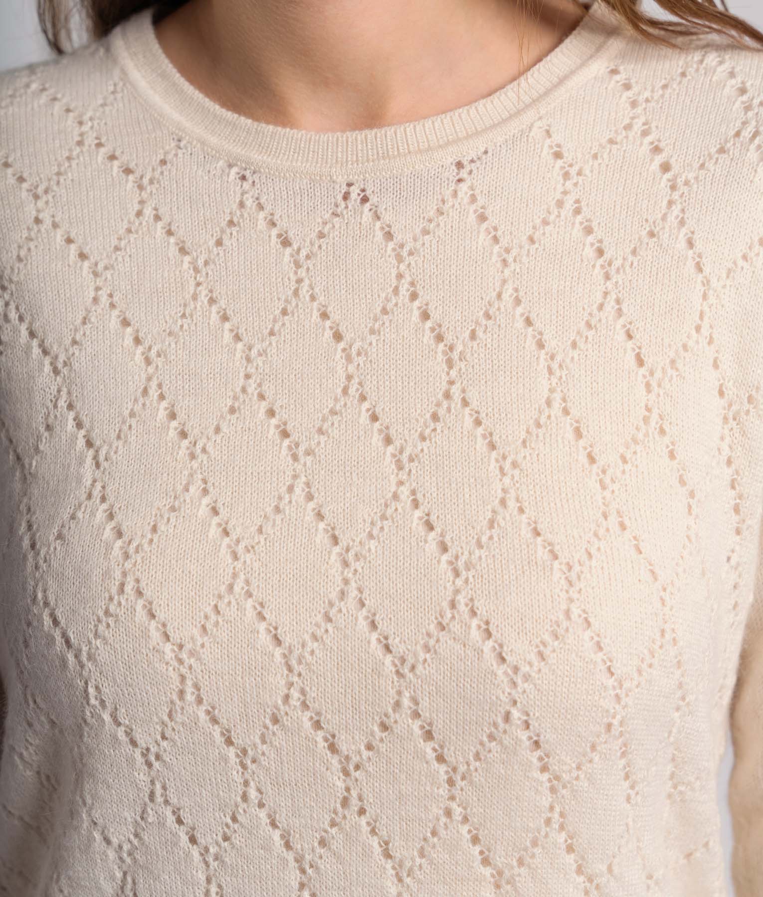 Lacy Argyle Sweater