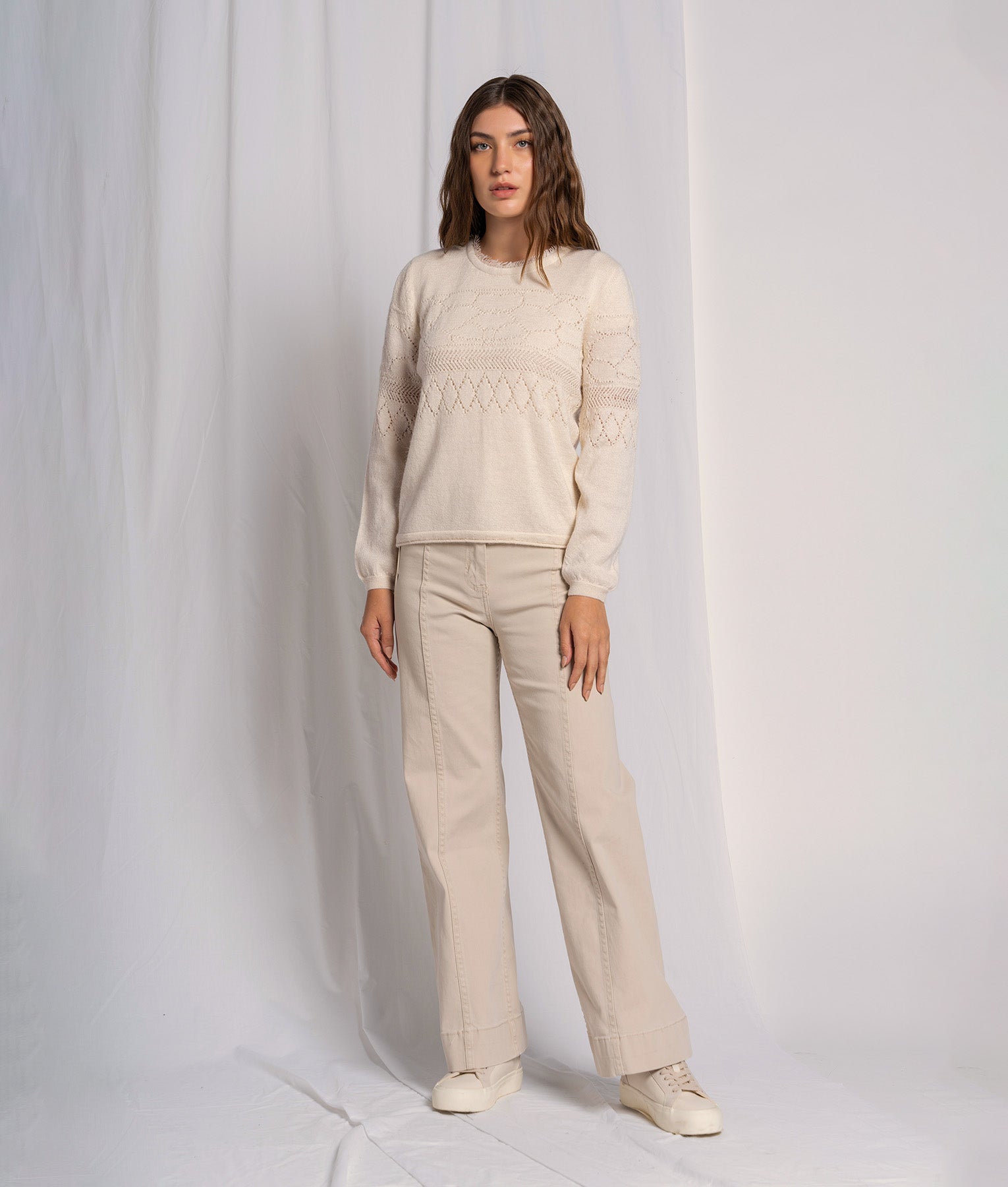 Blossom Sweater With Lace Effect