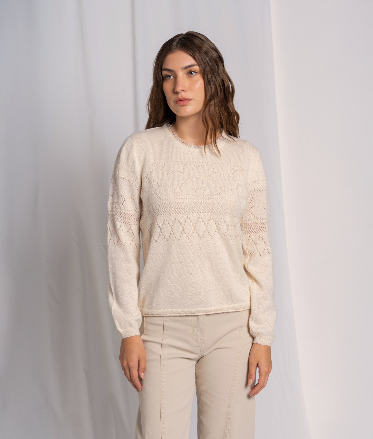 Blossom Sweater With Lace Effect
