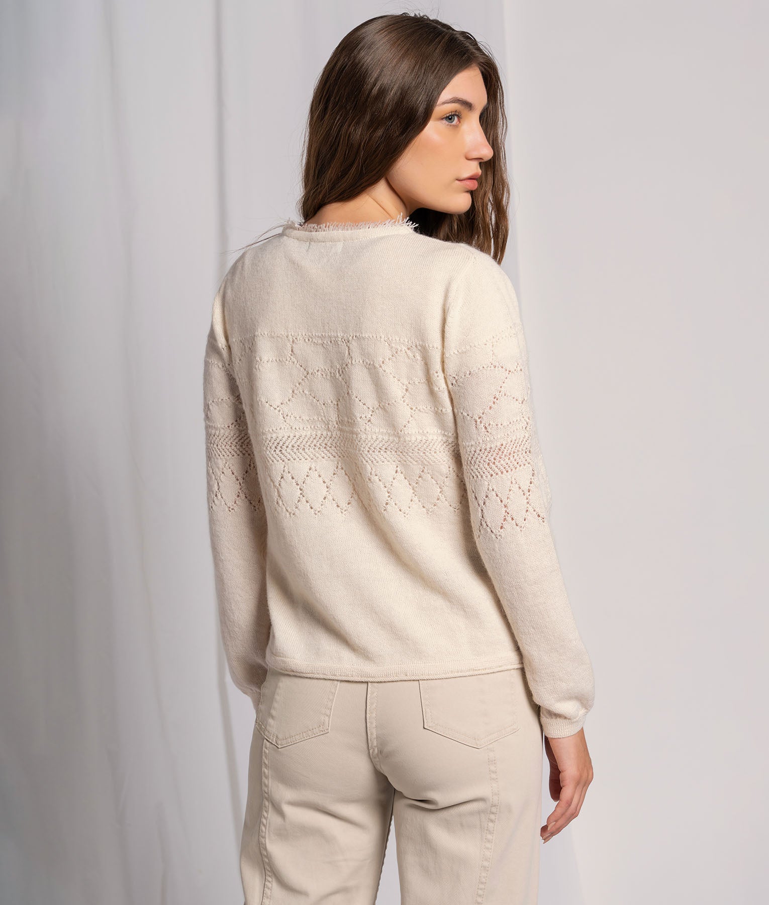 Blossom Sweater With Lace Effect