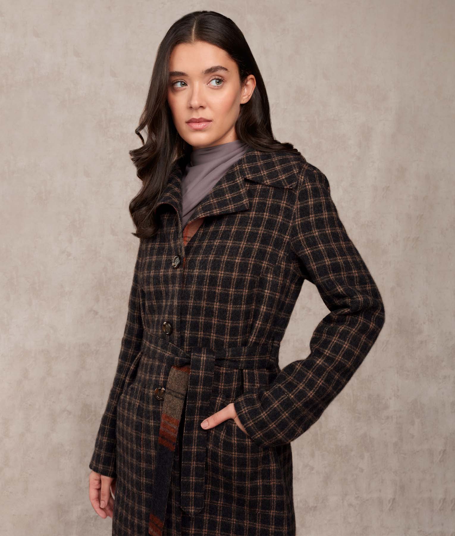 Reversible Oversized Belted Coat