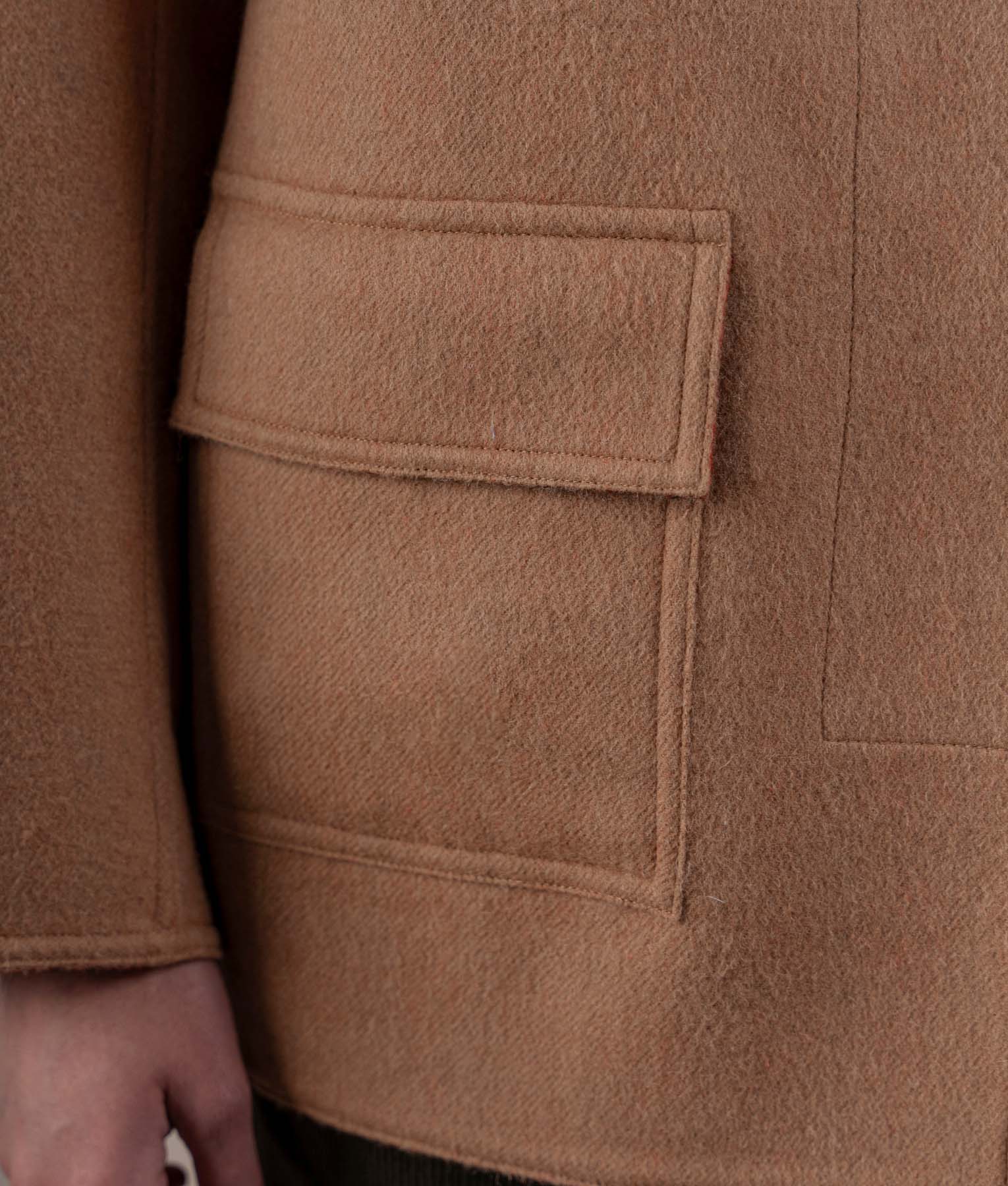 Reversible Women'S Short Coat - Toasted Coconut And Old Brick