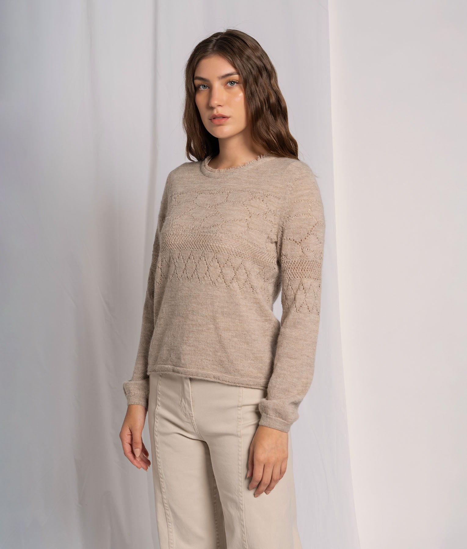 Blossom Sweater With Lace Effect