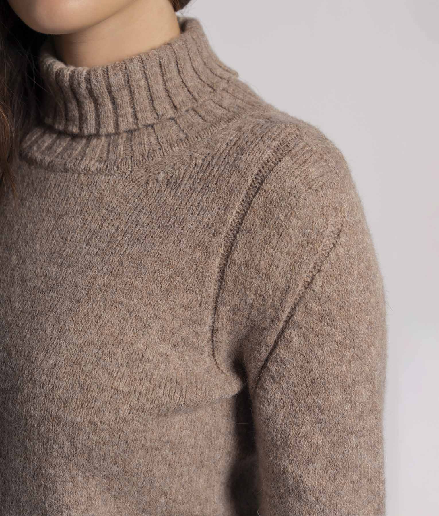 Jersey High Neck Sweater