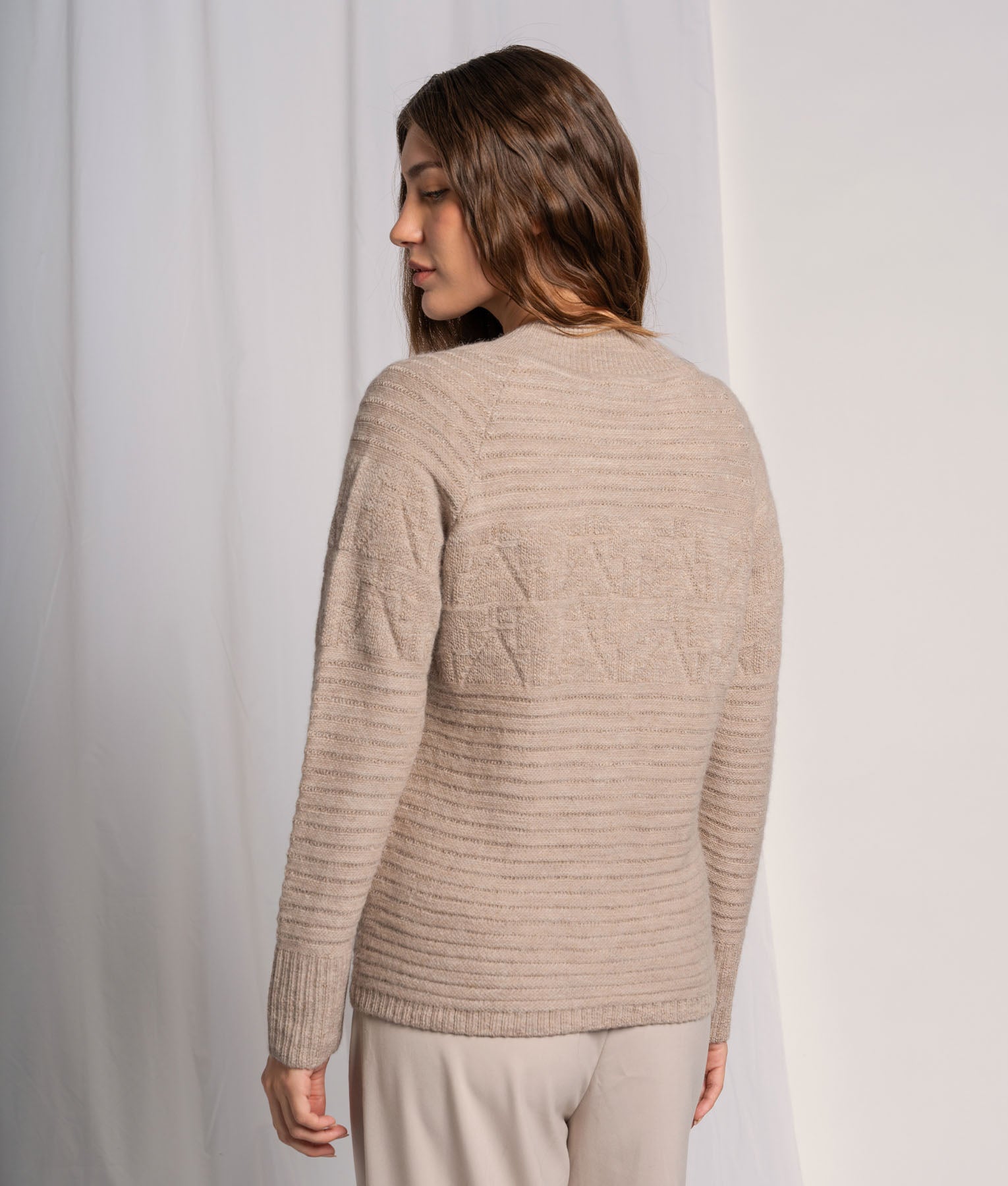 Designs On Clay High Neck Zipped Cardigan