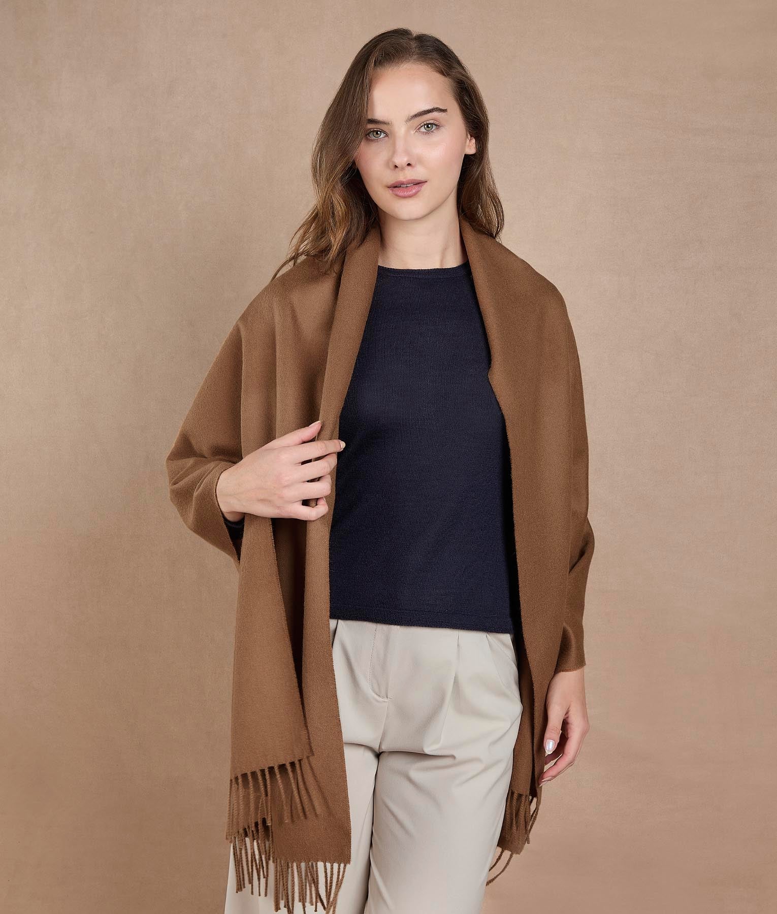 Classic toasted coconut shawl