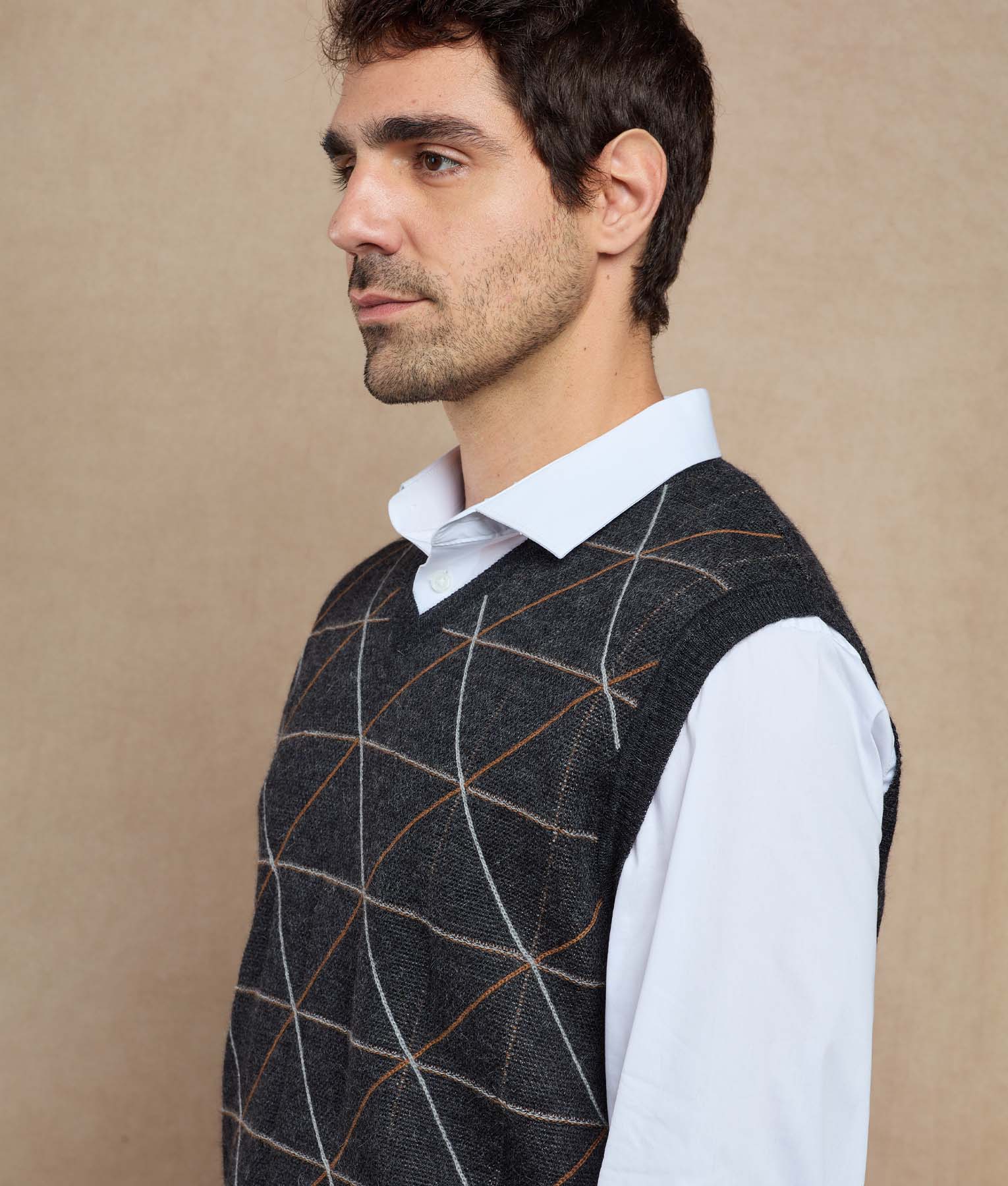 Embroidered V Neck Vest
