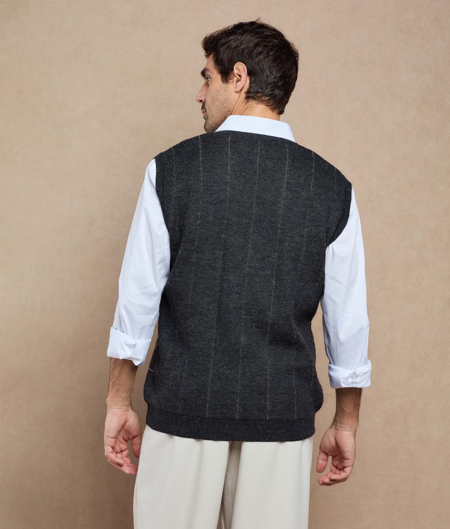 Embroidered V Neck Vest