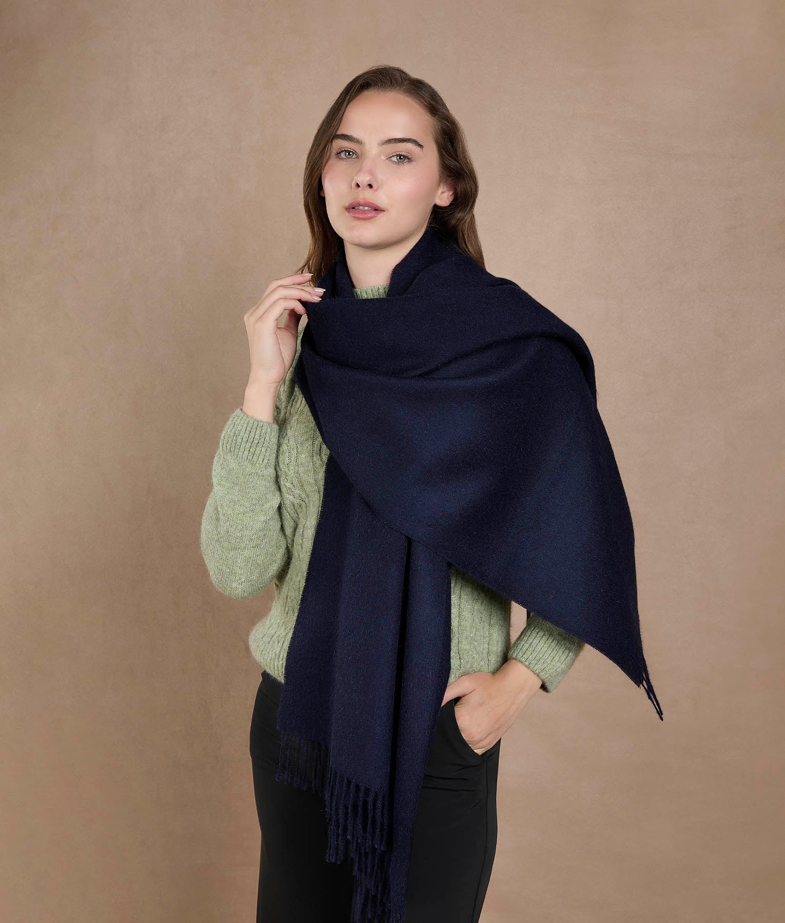 Brushed Shawl - Total Eclipse