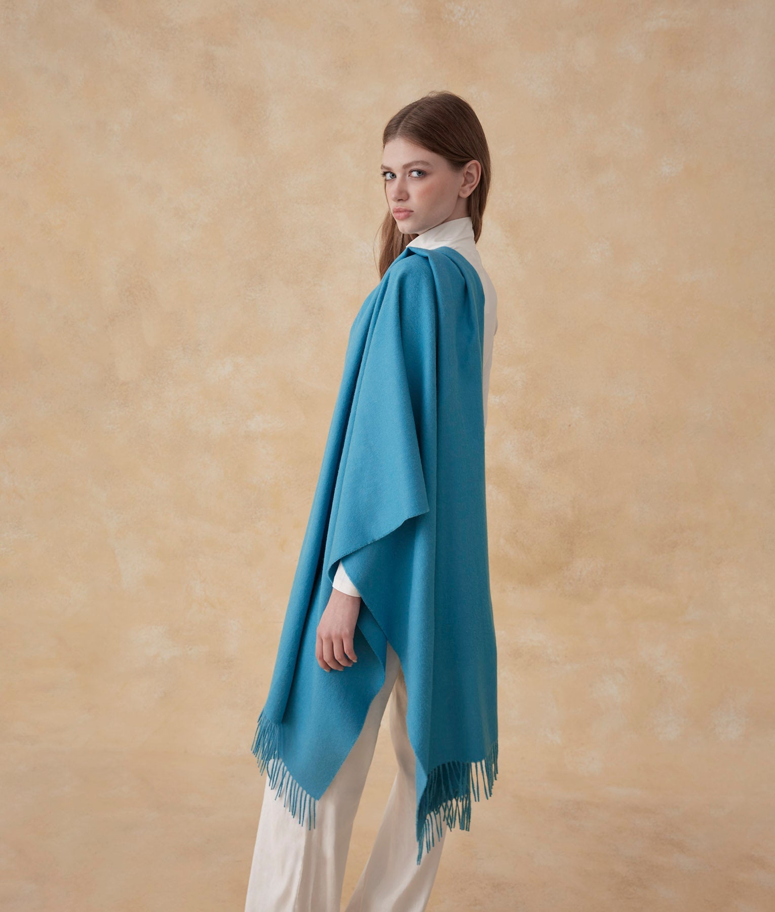 Brushed Shawl - Larkspur Blue