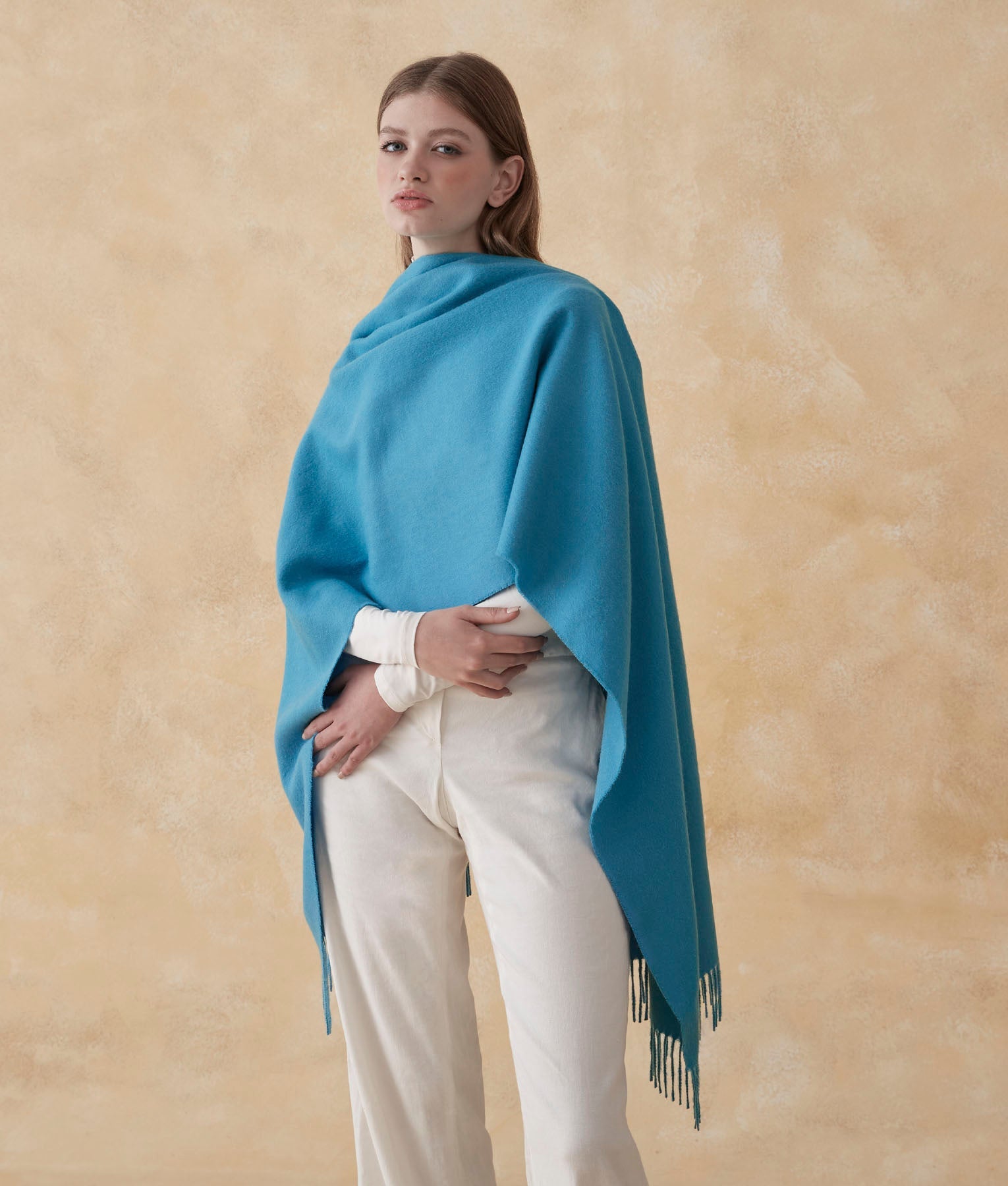 Brushed Shawl - Larkspur Blue