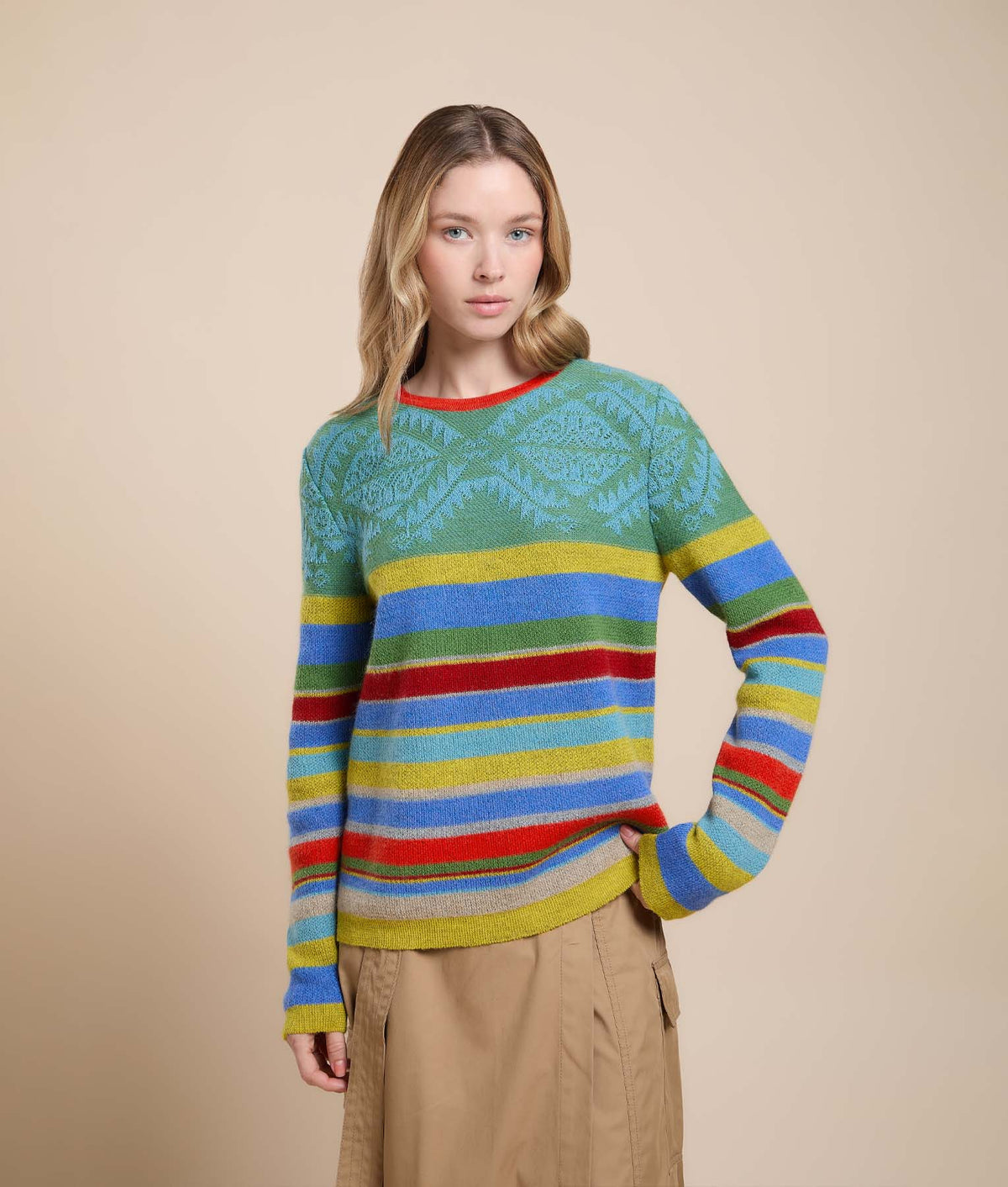 Striped Jacquard Sweater