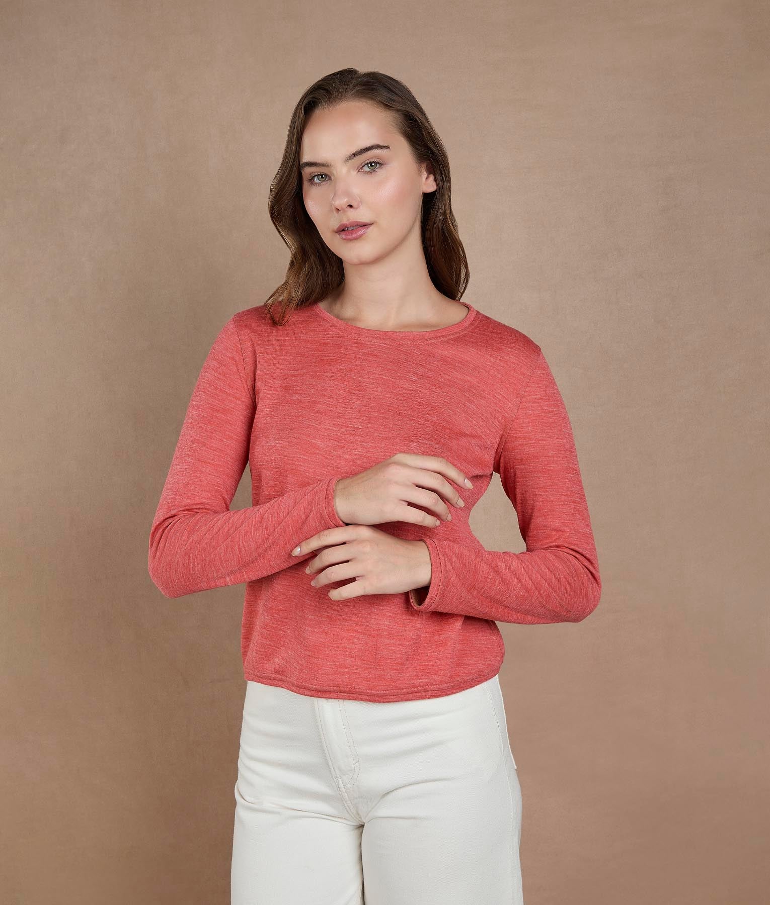 Peach Bloom and Living Coral Reversible Sweater