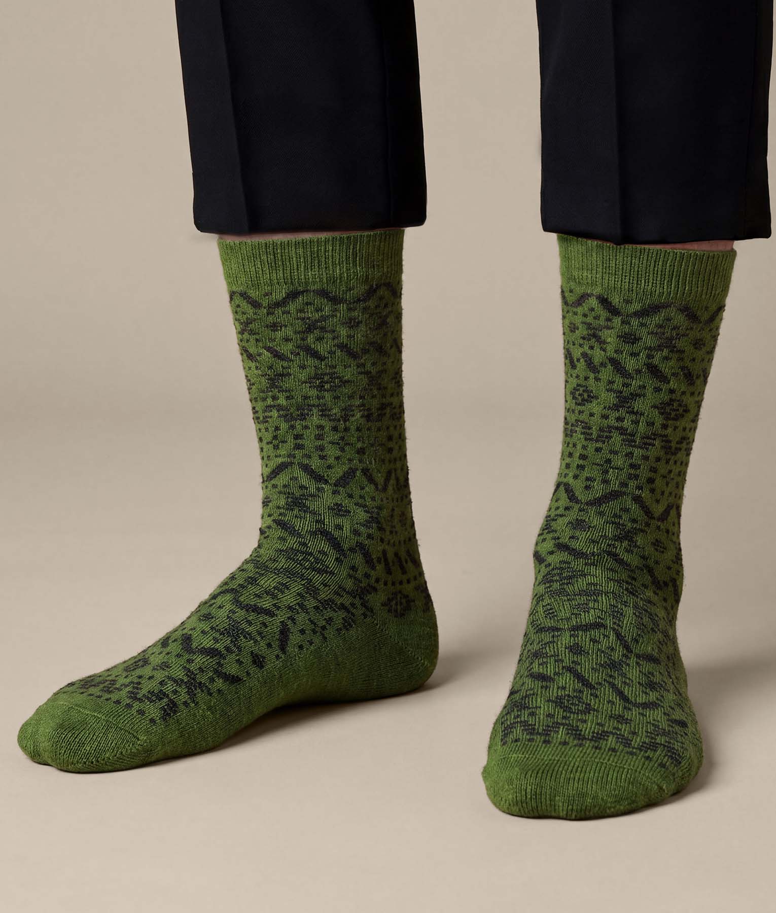 Men's Bicolor Andes Pattern Socks