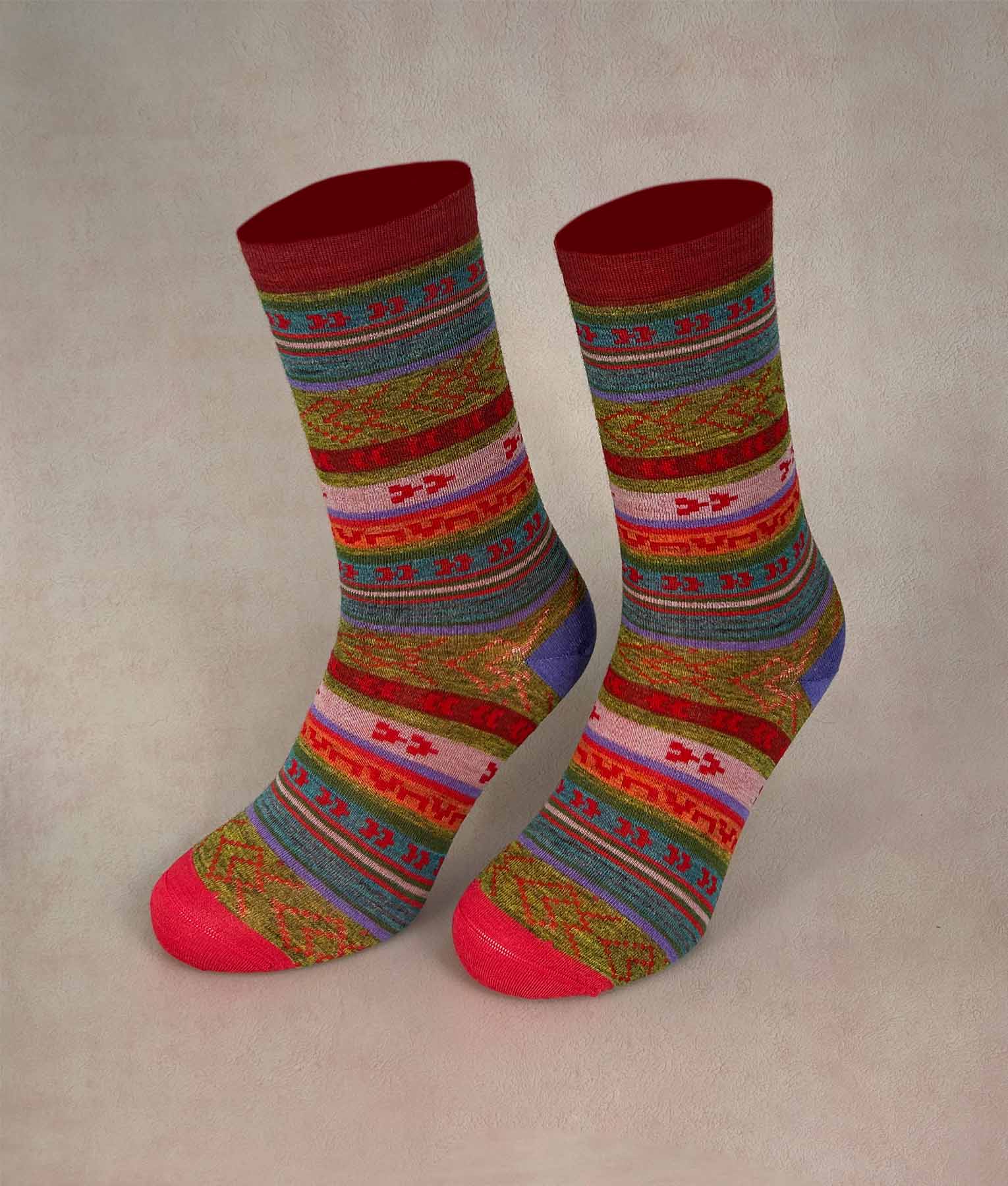 Multi Jacquard Women Socks