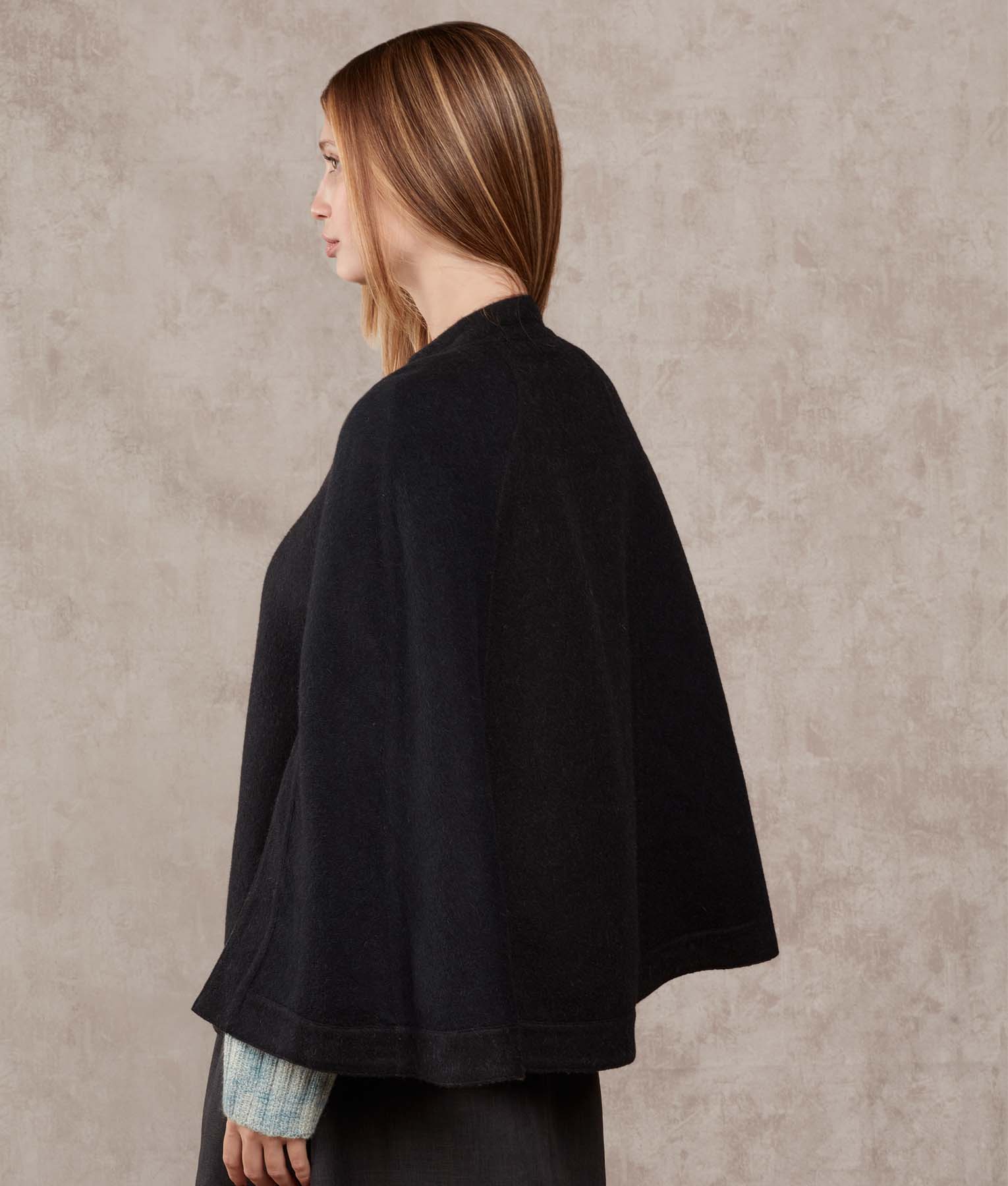 Color Blocked Reversible Cape - Ghost And Tornado