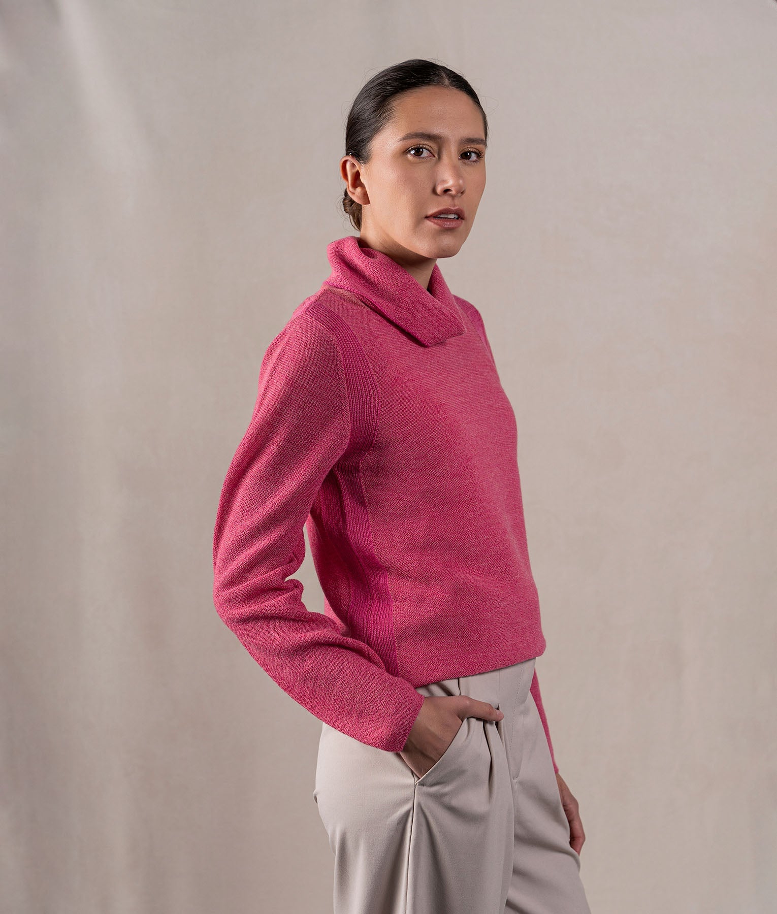 Links Sweater - Deep Pink