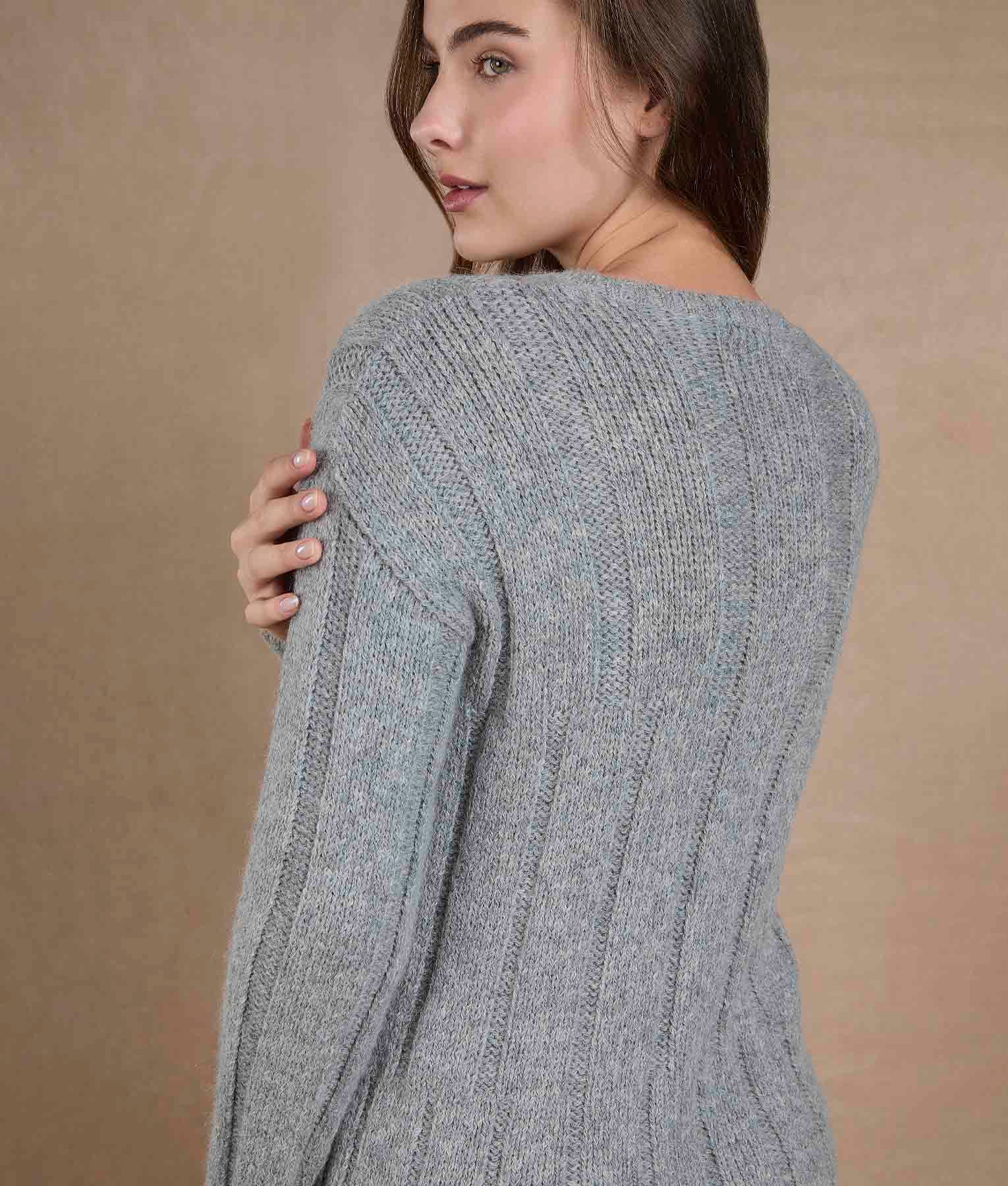 Silver Gray Classic Sweater