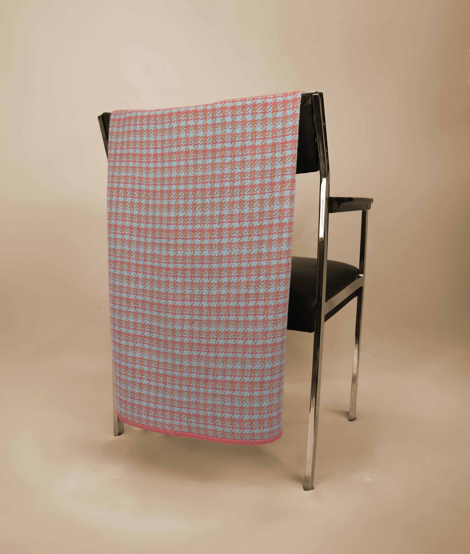 Striped Herri Throw - Campfire Red And Pearl Gray