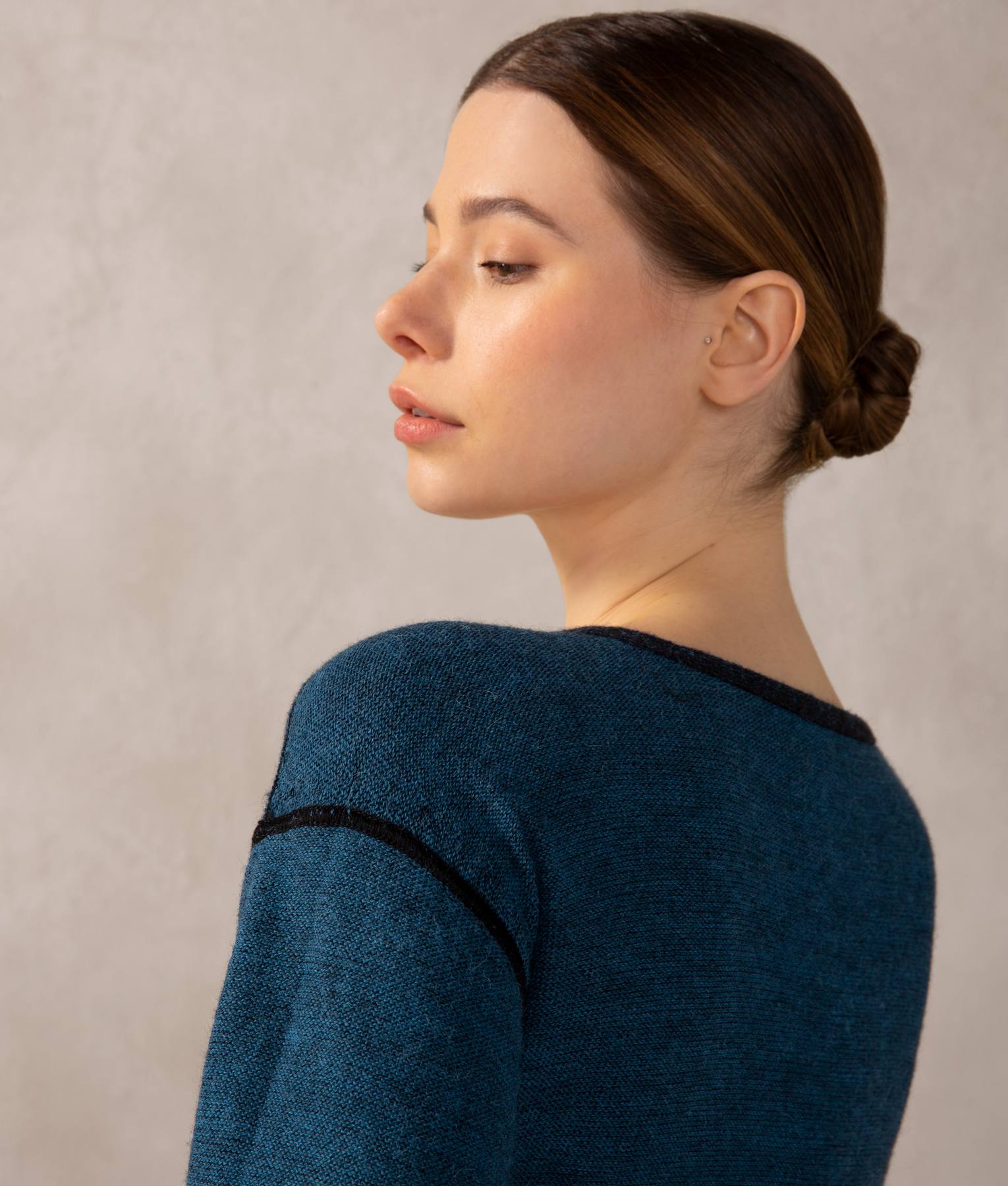 Reversible Long Line Dress - Asphalt Gray And Vallarta Blue