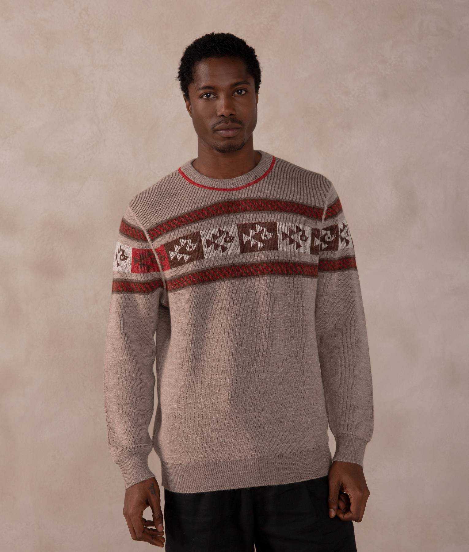 Reversible Rib-Knit Sweater - Hummus and Chocolate chips