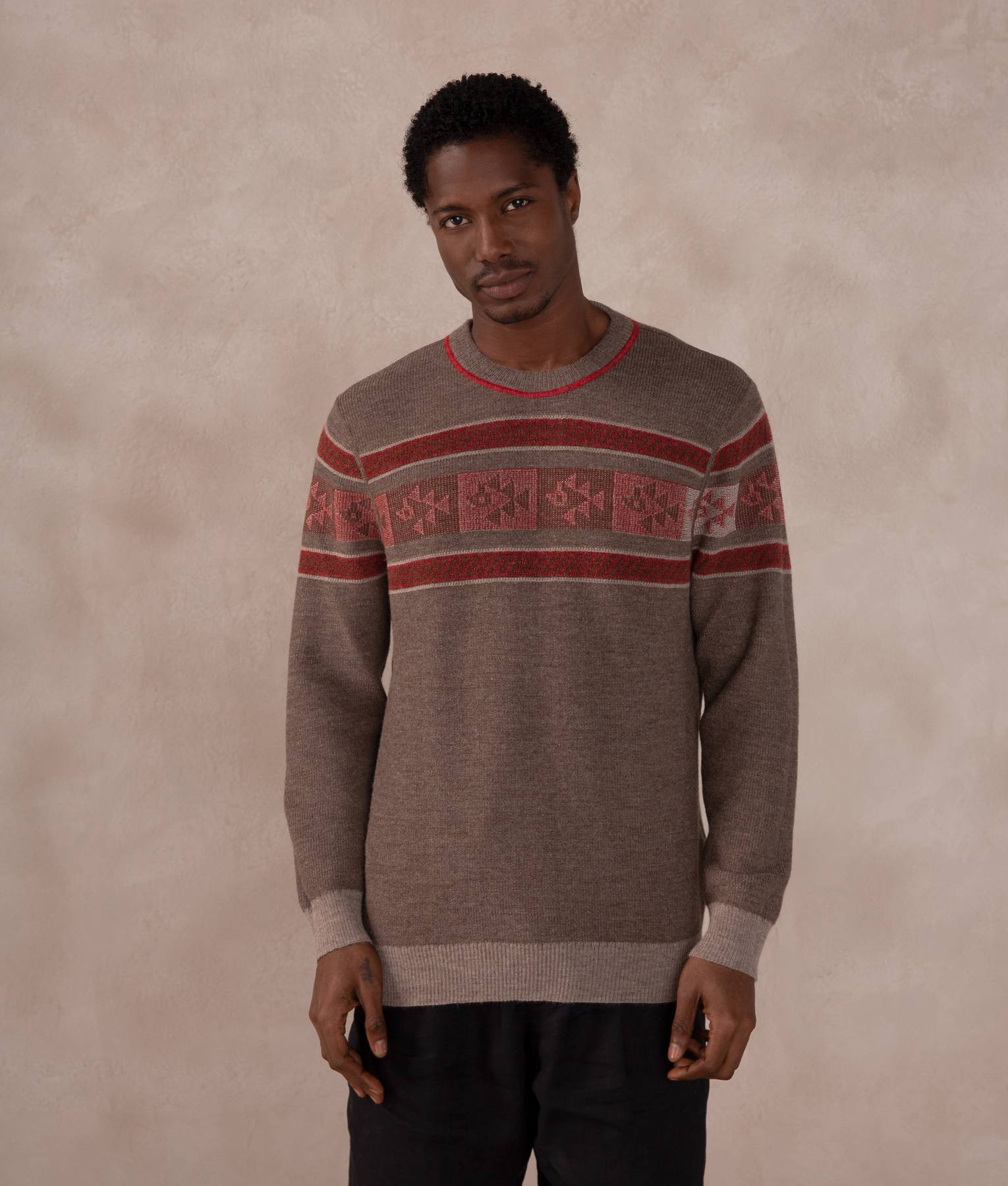 Reversible Rib-Knit Sweater - Hummus and Chocolate chips