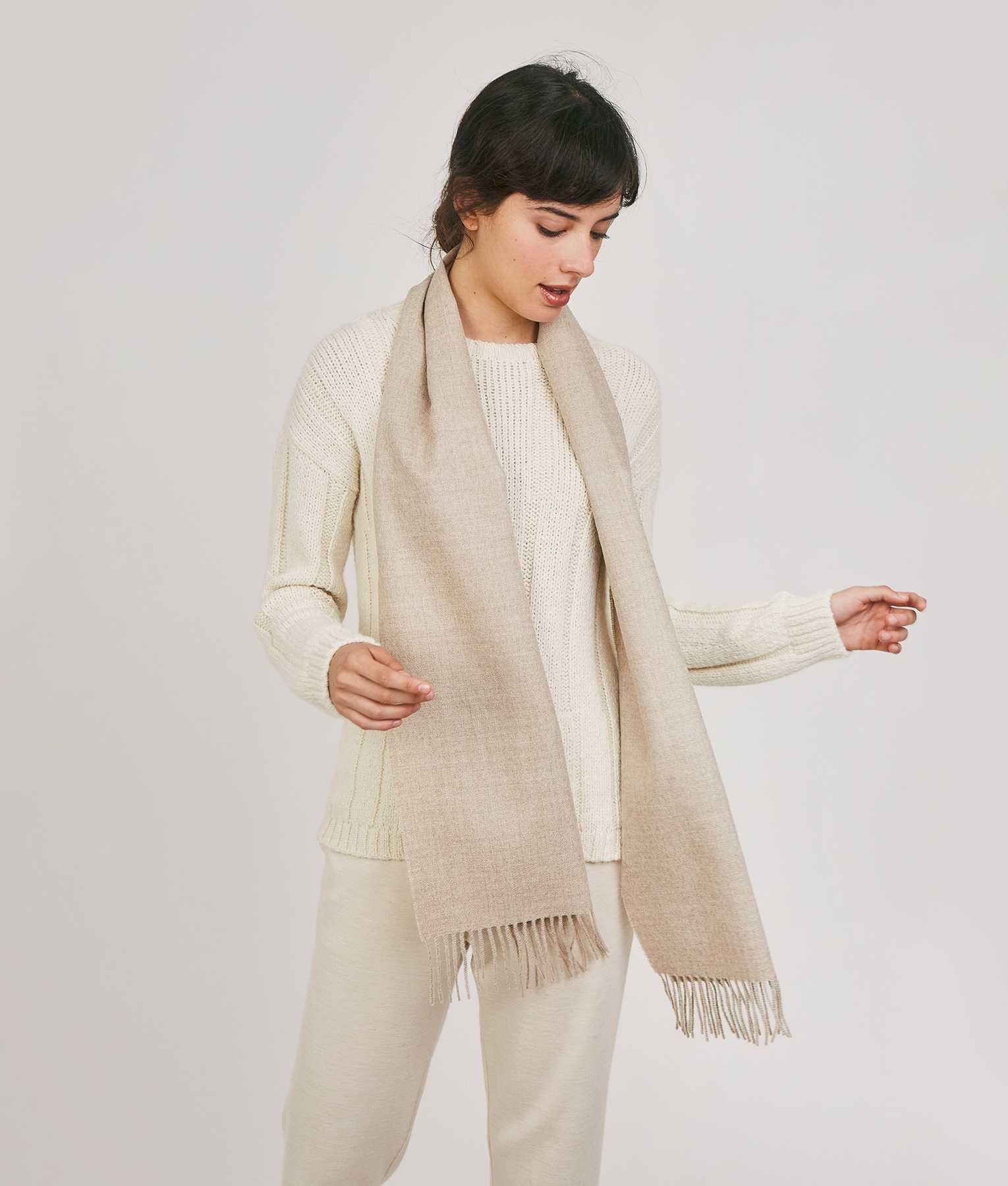 Baby Premium Brushed Scarf - Taupe Simply