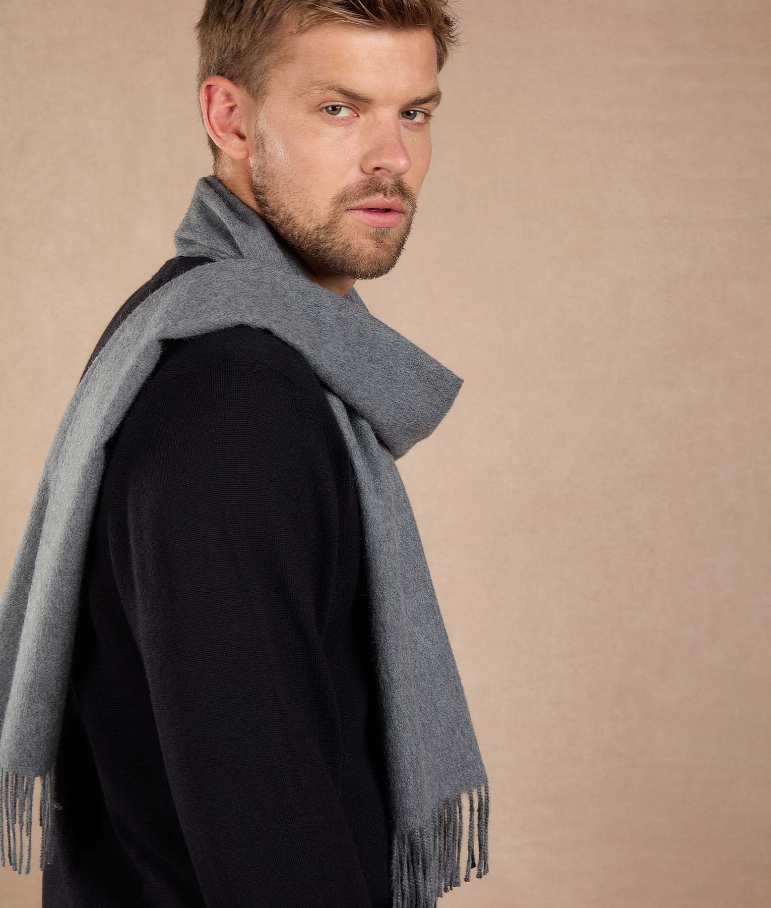 Baby Premium Brushed Scarf - December Sky Grey